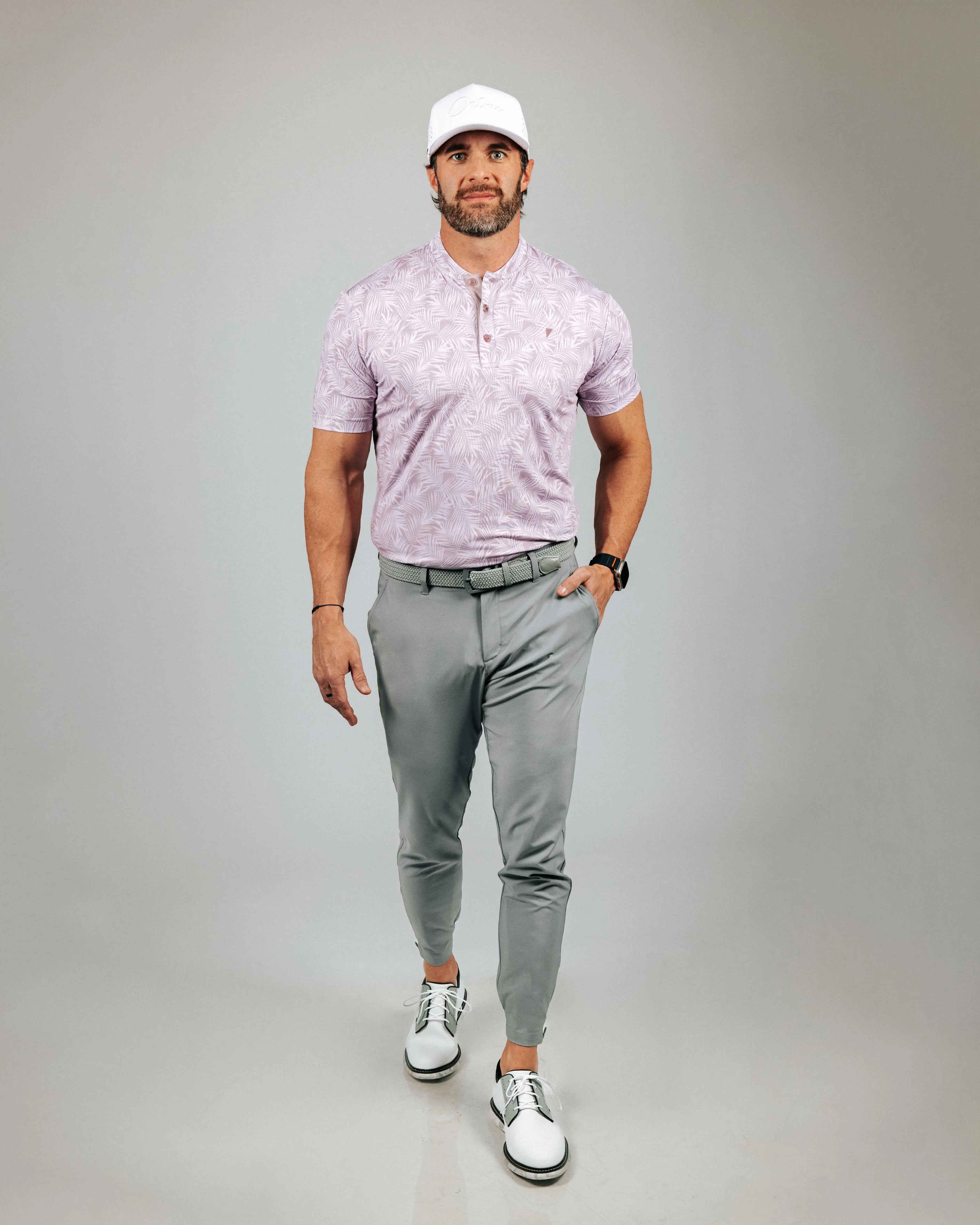 Mauve Islander Blade Polo,Men Top