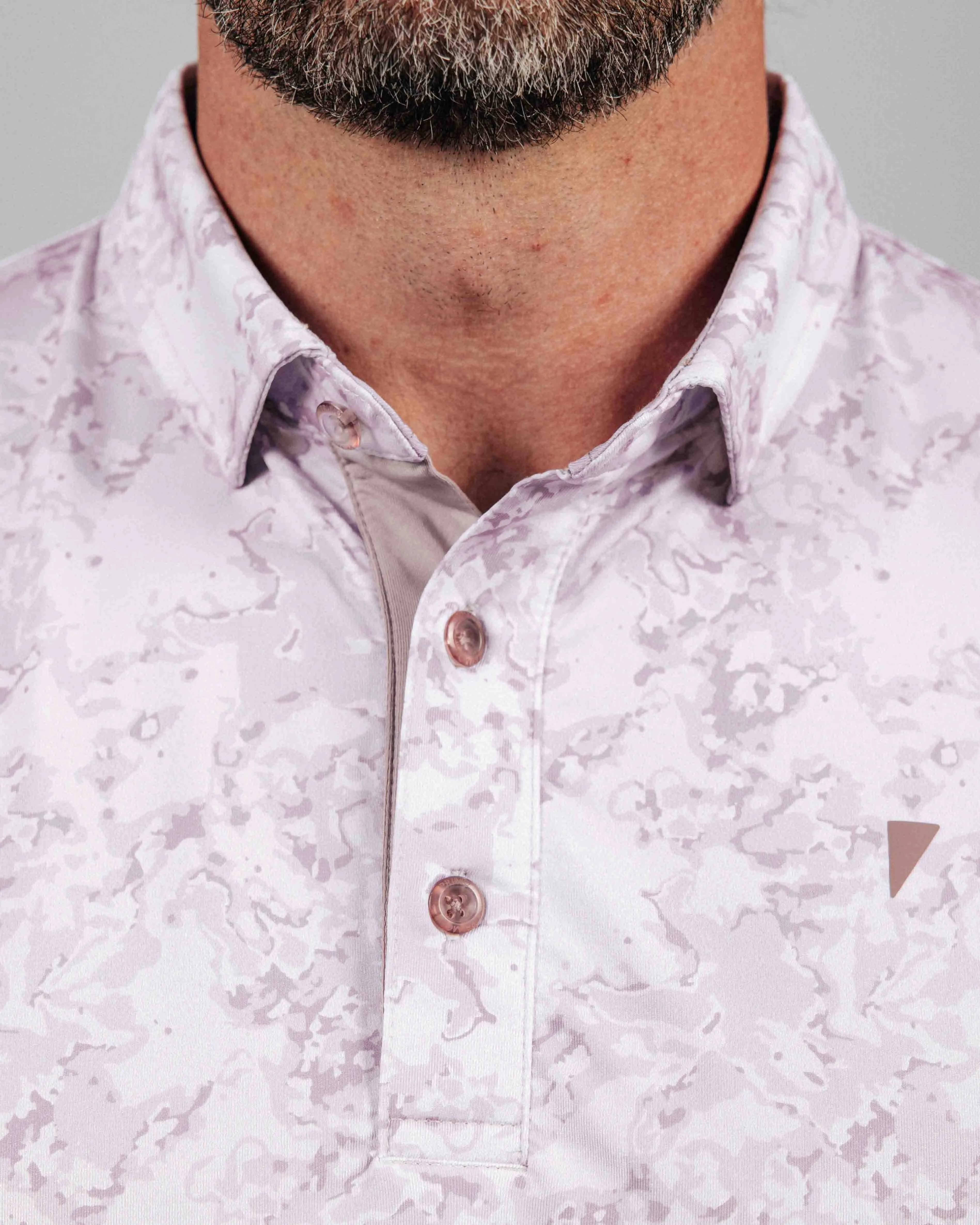 Mauve Marble Classic Polo,Men Top