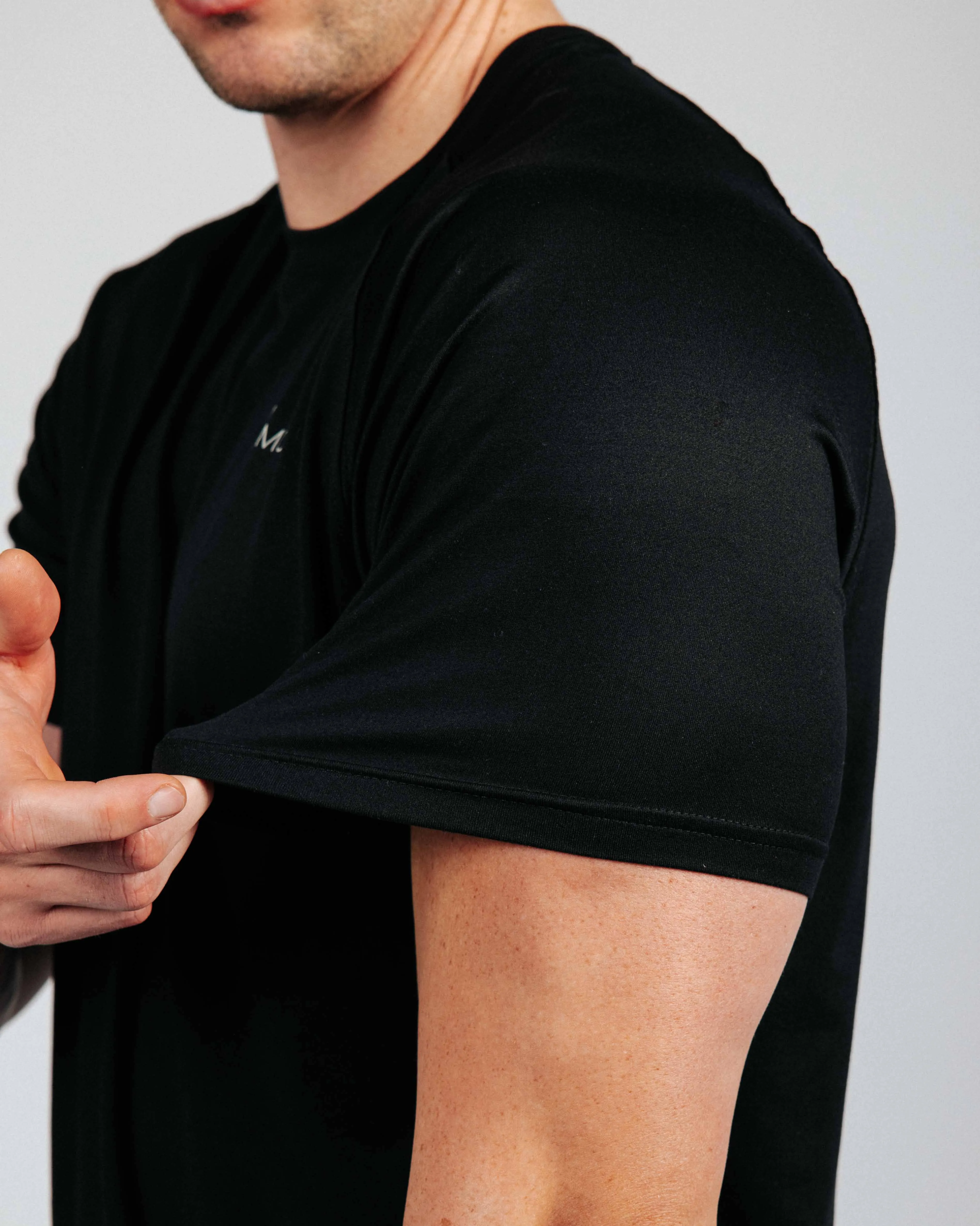 Men's Black Active Tee,Men Top