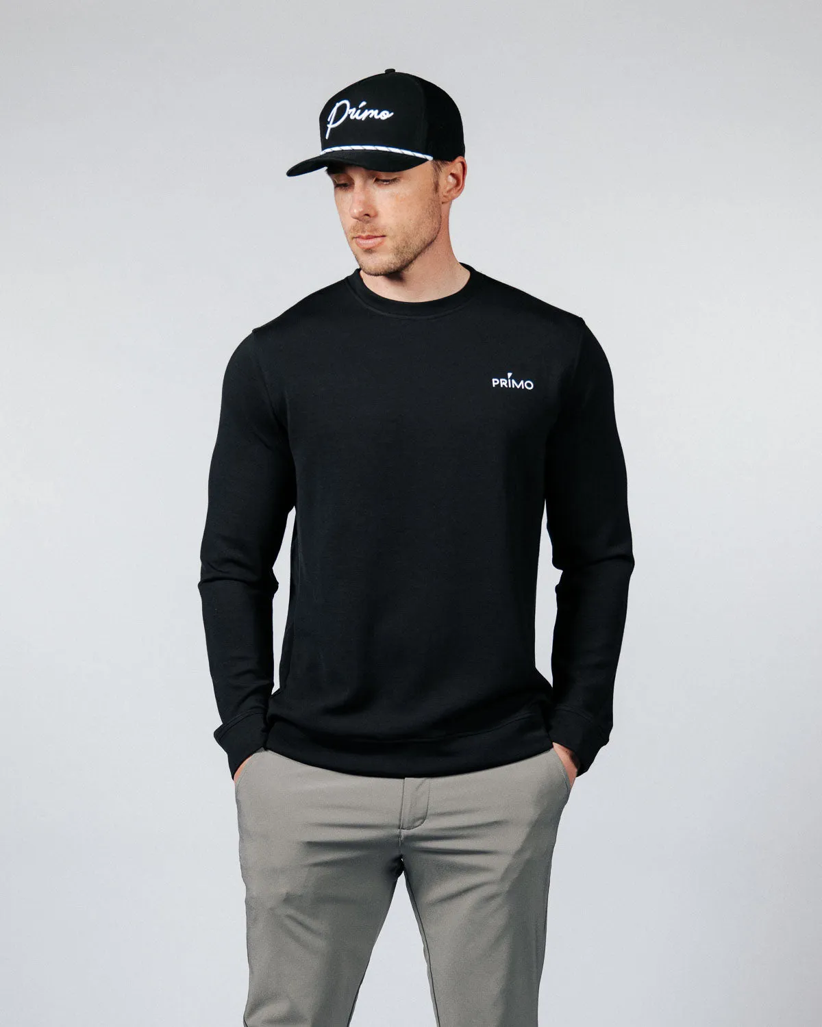 Men's Black Golf Crew Neck,Men Top