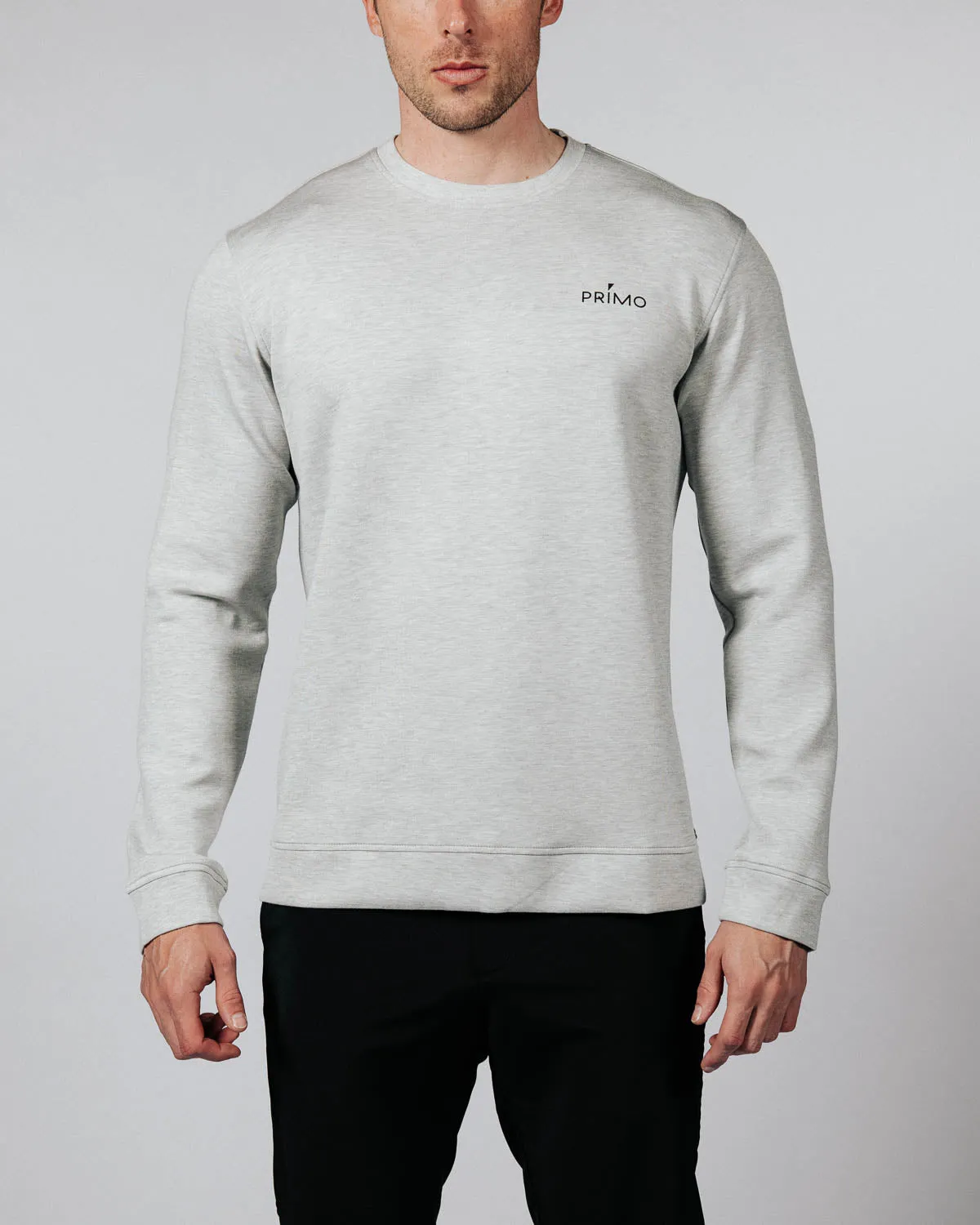 Men's Heather Gray Golf Crew Neck,Men Top