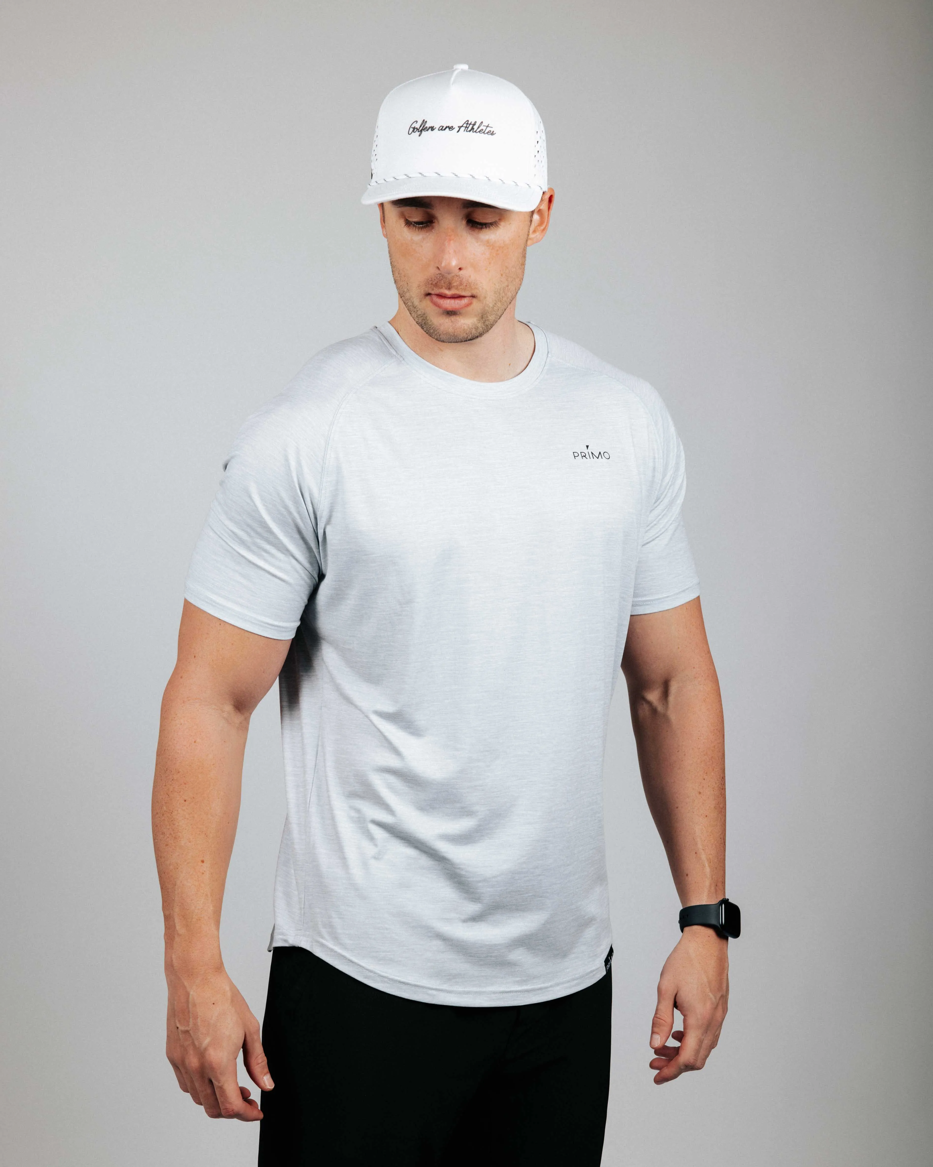 Men's Light Gray Active Tee,Men Top