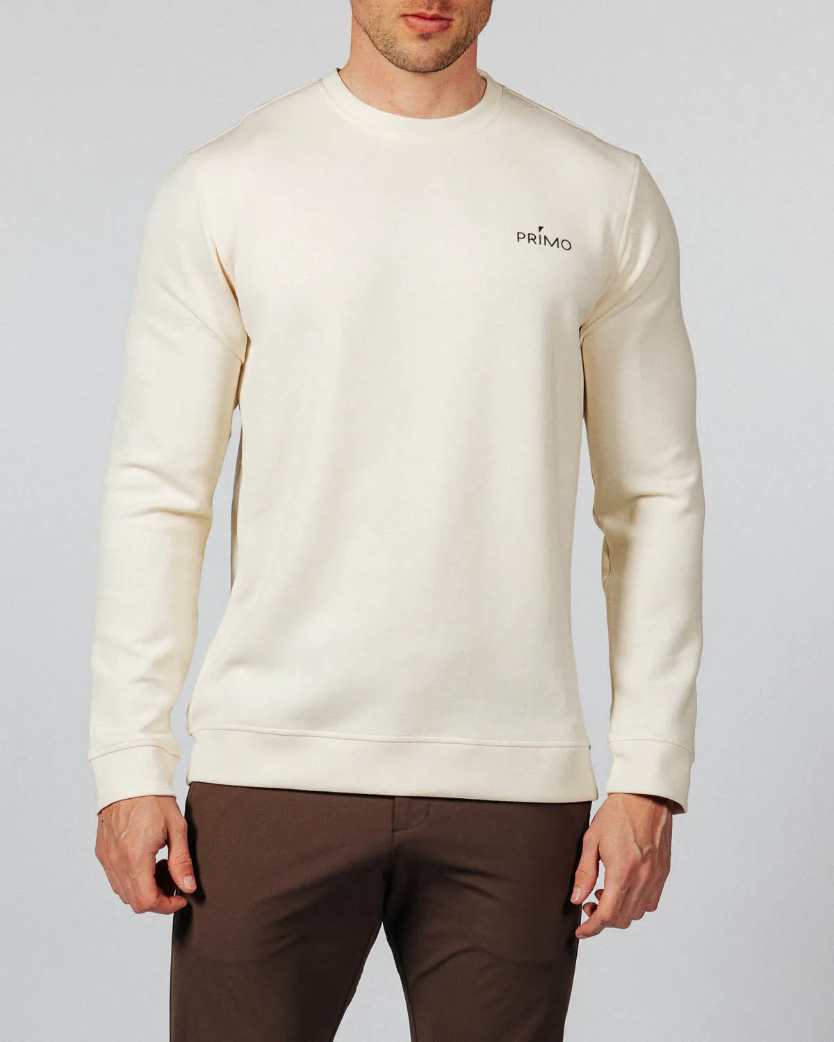 Men's Light Khaki Golf Crew Neck,Men Top