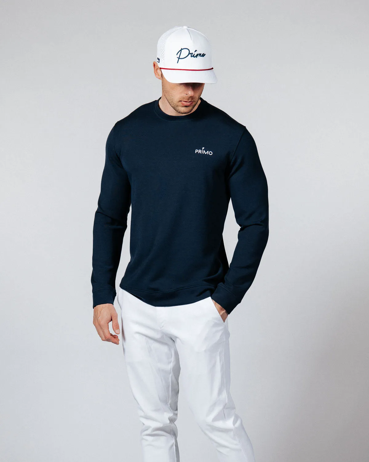 Men's Navy Golf Crew Neck,Men Top