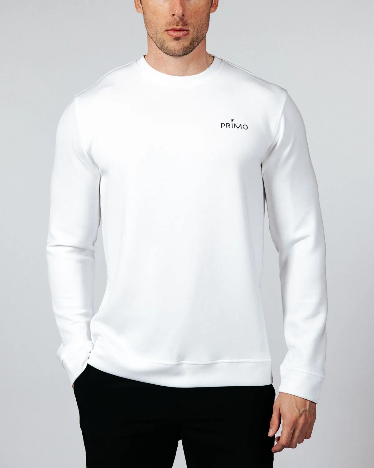 Men's White Golf Crew Neck,Men Top
