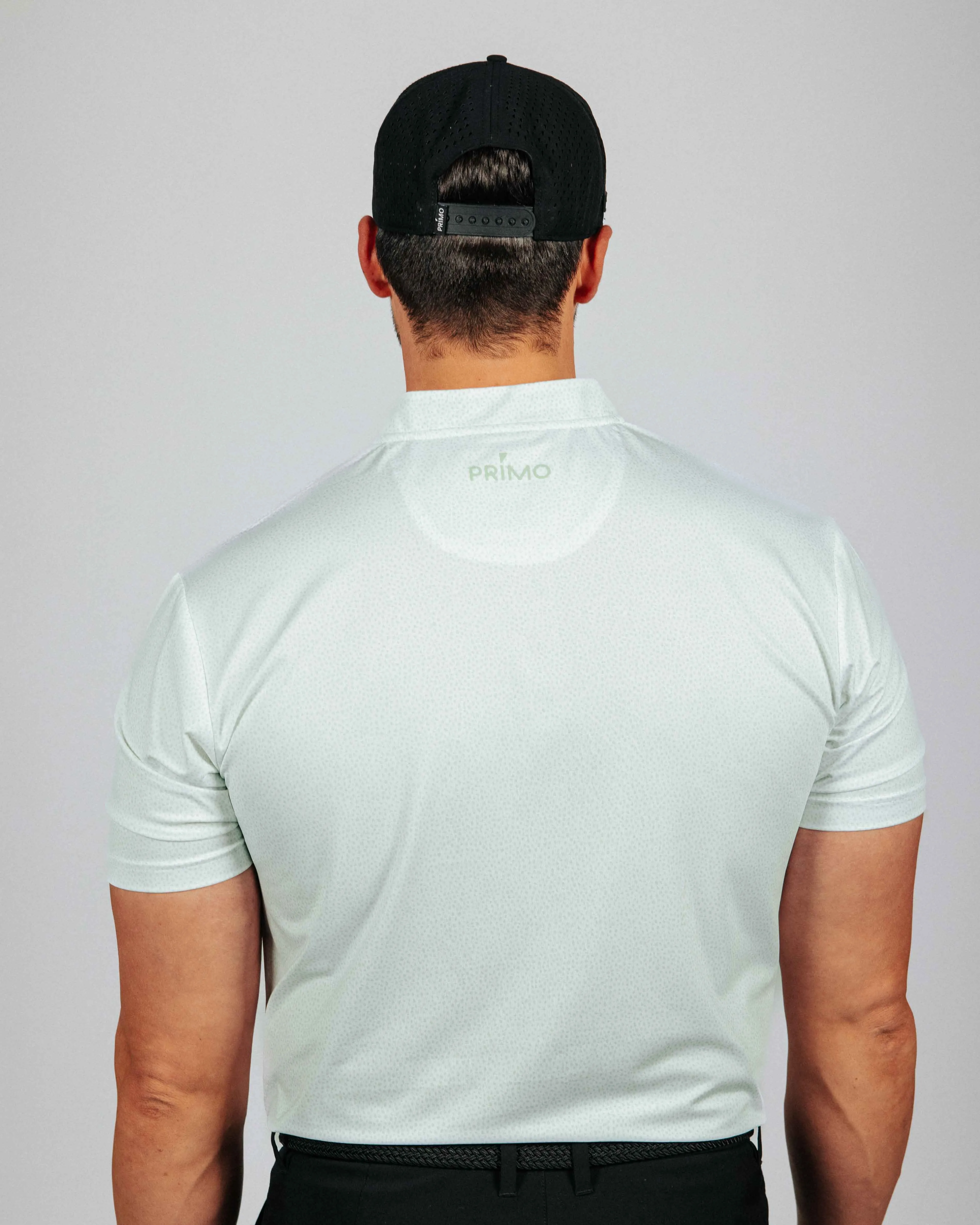 Mint Pebble Blade Collar Polo,Men Top