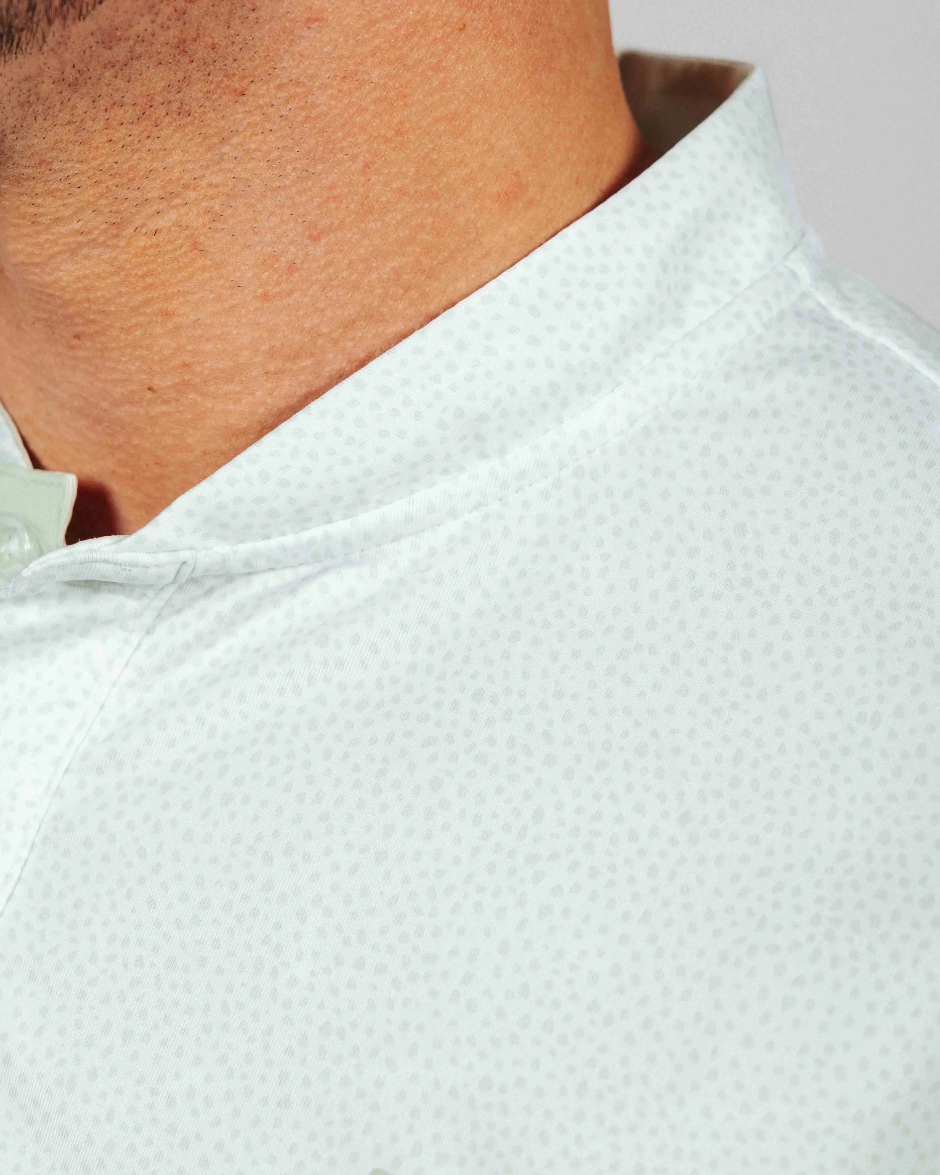 Mint Pebble Blade Collar Polo,Men Top