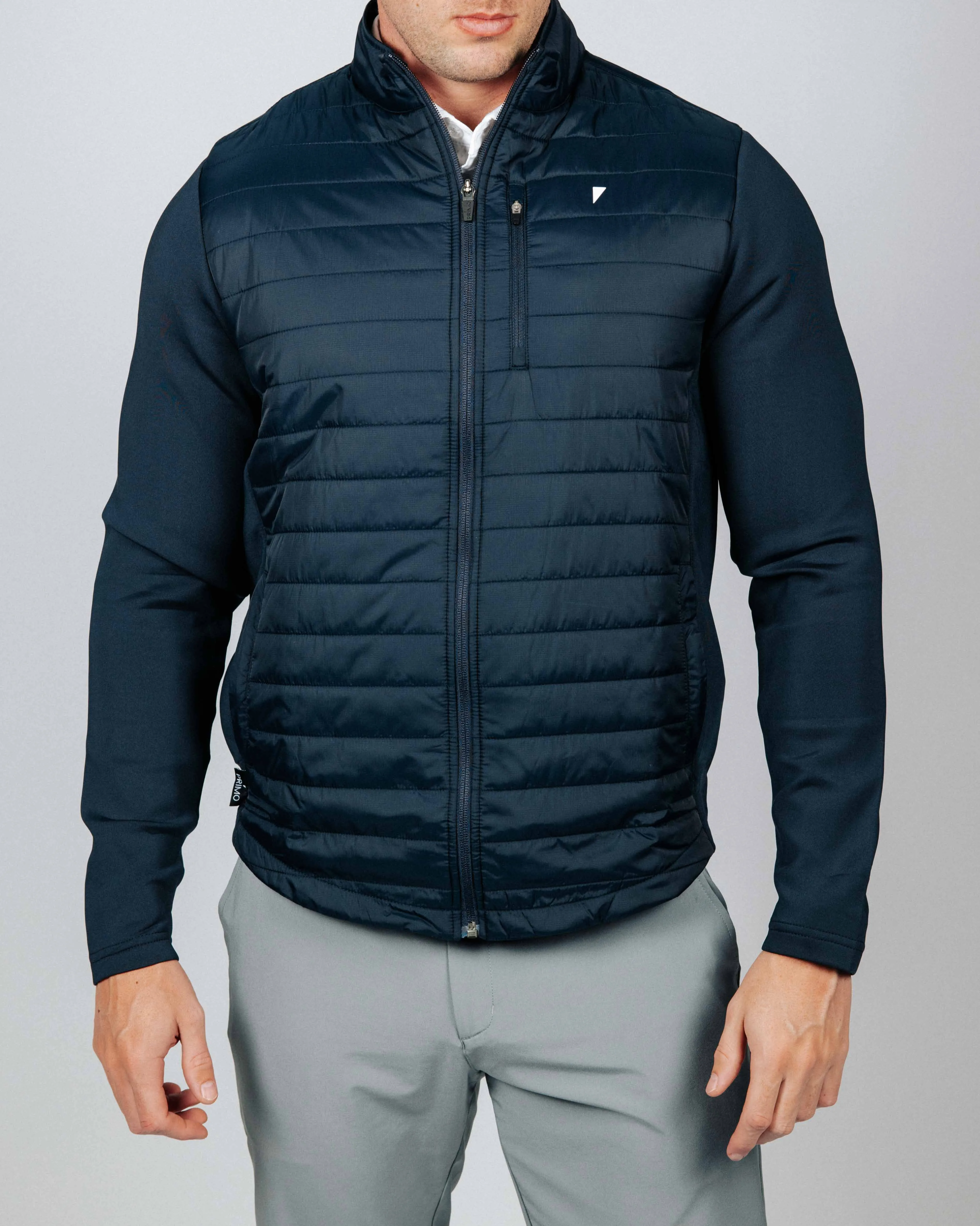 Navy Hybrid Jacket,Men Top
