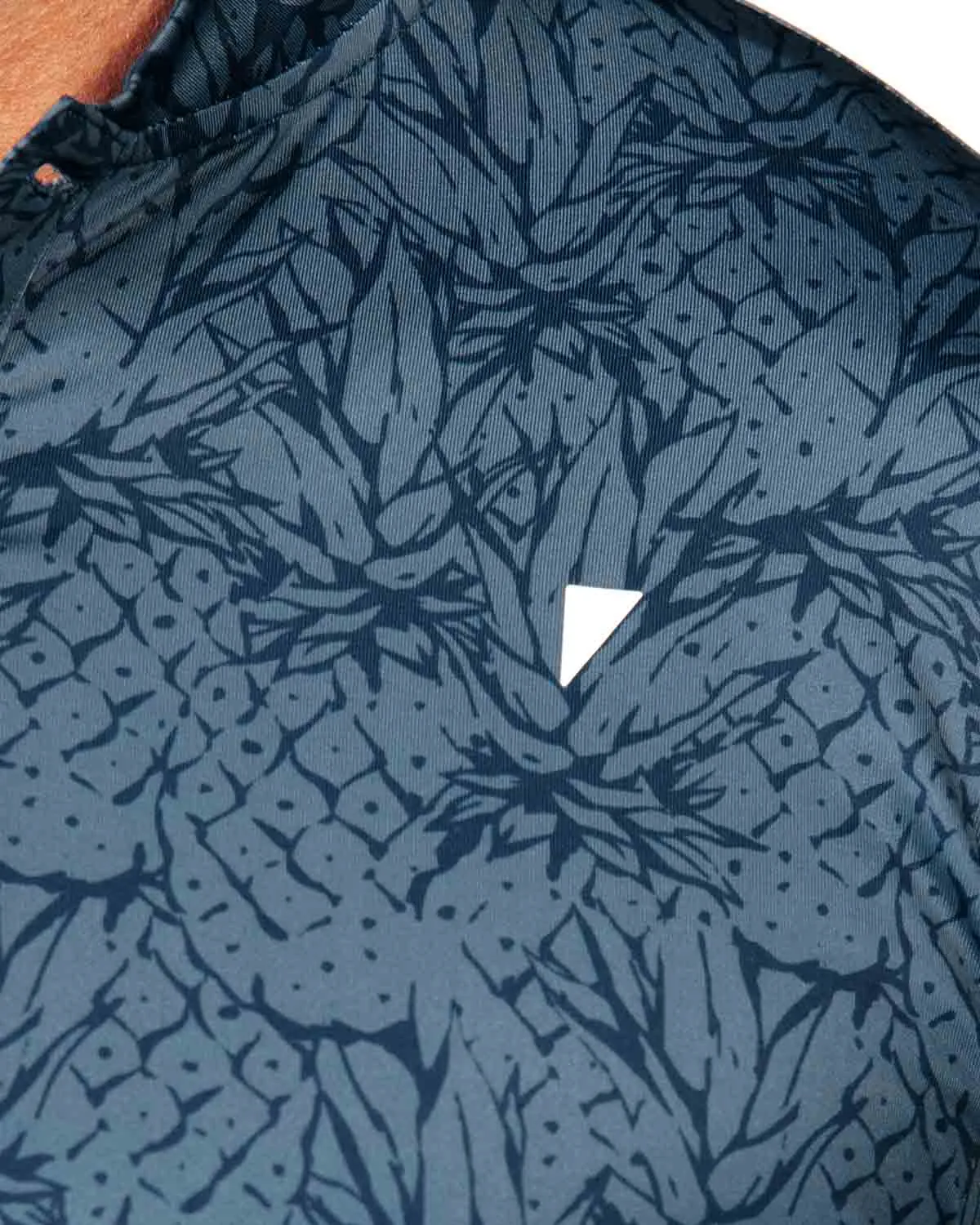 Navy Pineapple Blade Polo,Men Top