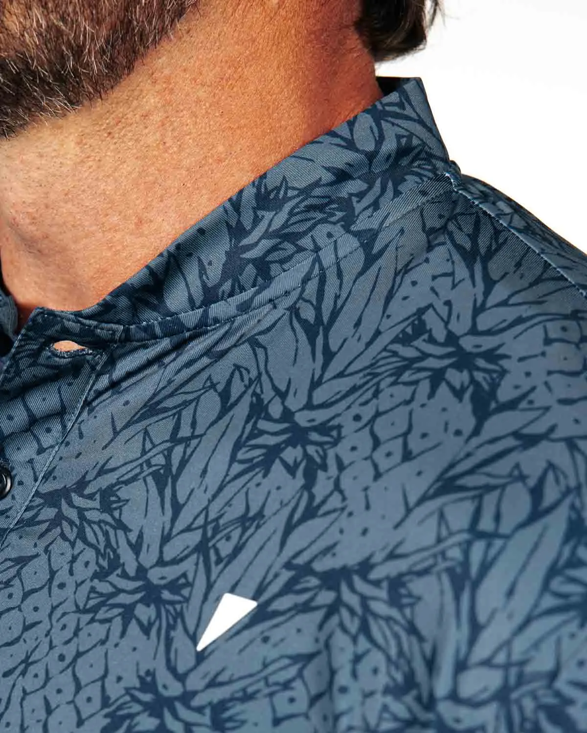 Navy Pineapple Blade Polo,Men Top