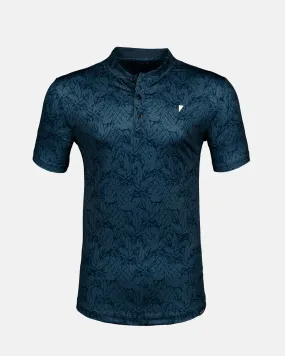 Navy Pineapple Blade Polo,Men Top