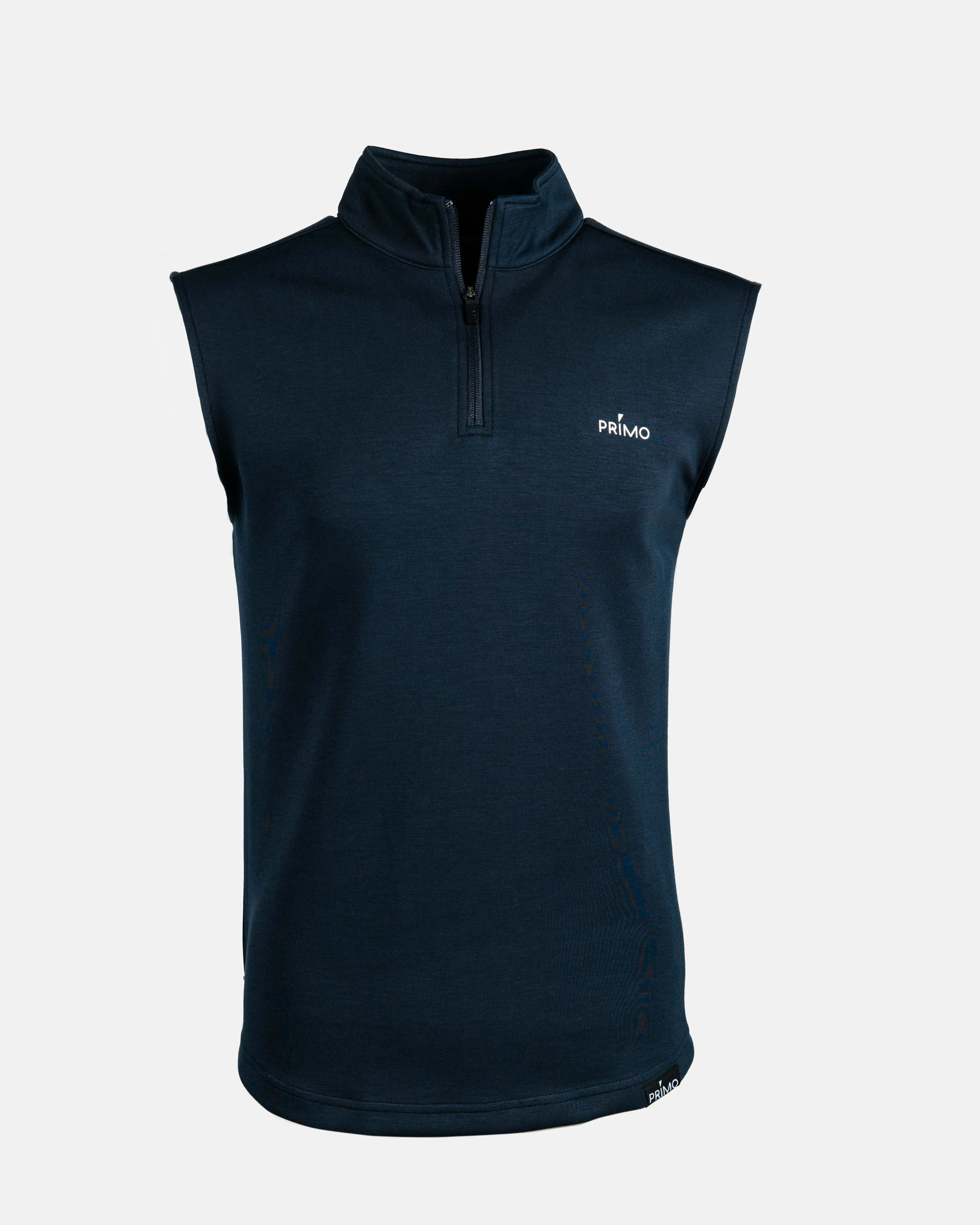 Navy Quarter Zip Vest,Men Top