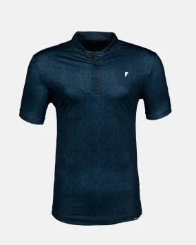 Navy Swirl Blade Polo,Men Top