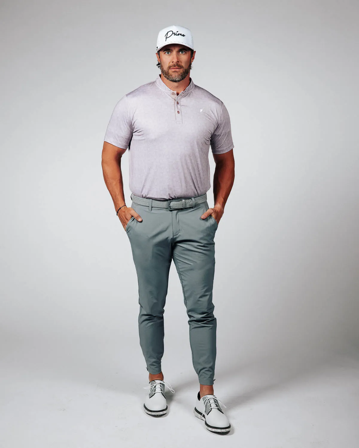 Oyster Pink Swirl Blade Polo,Men Top