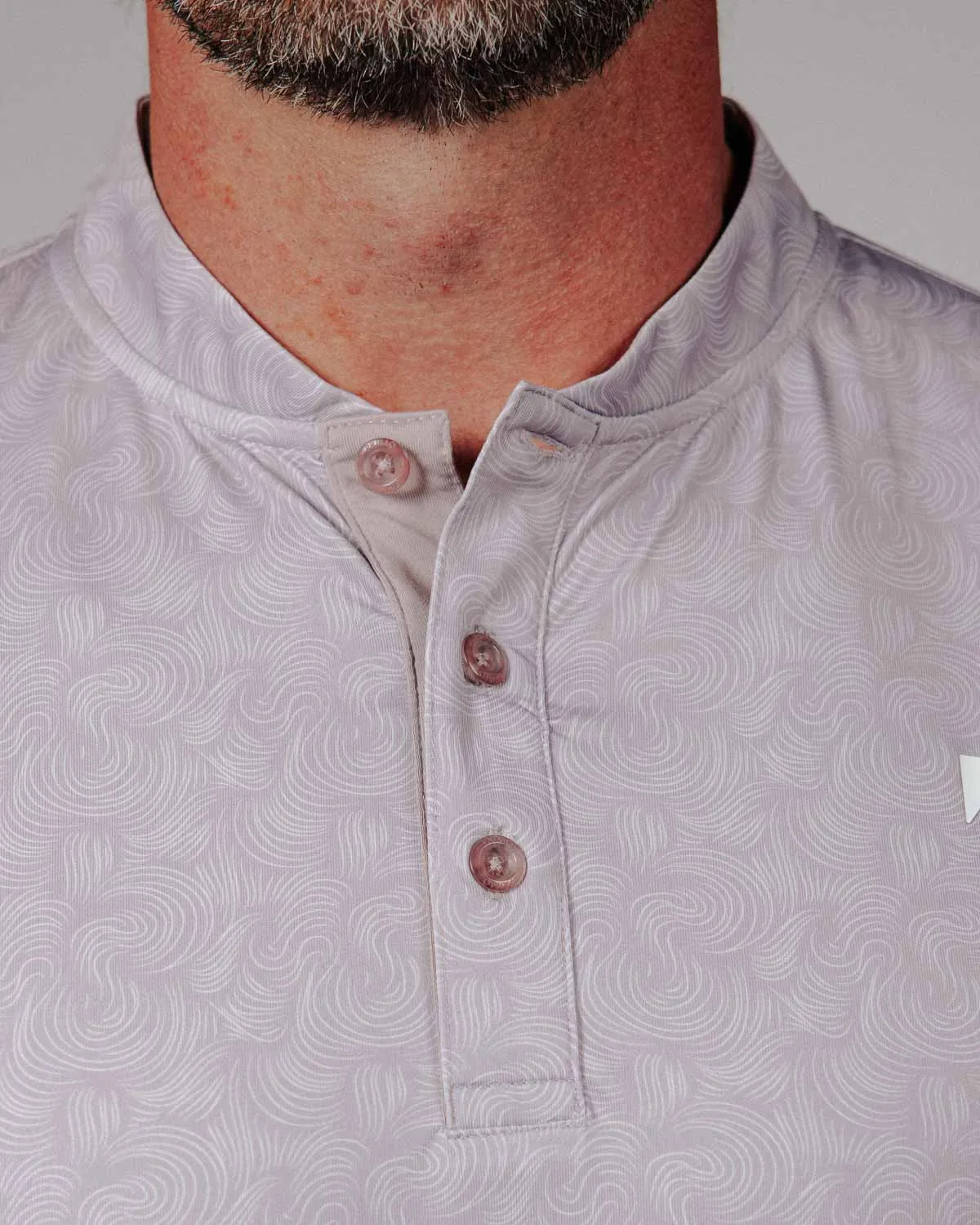 Oyster Pink Swirl Blade Polo,Men Top