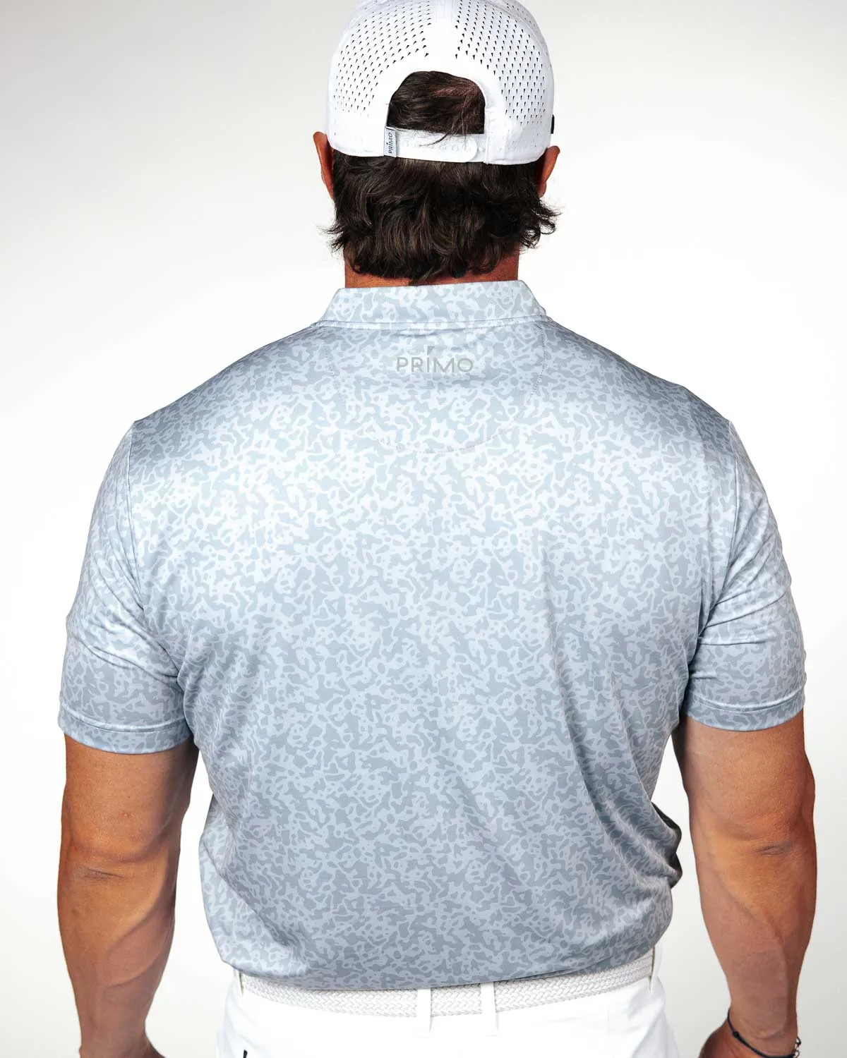 Pale Gray First Cut Blade Polo,Men Top