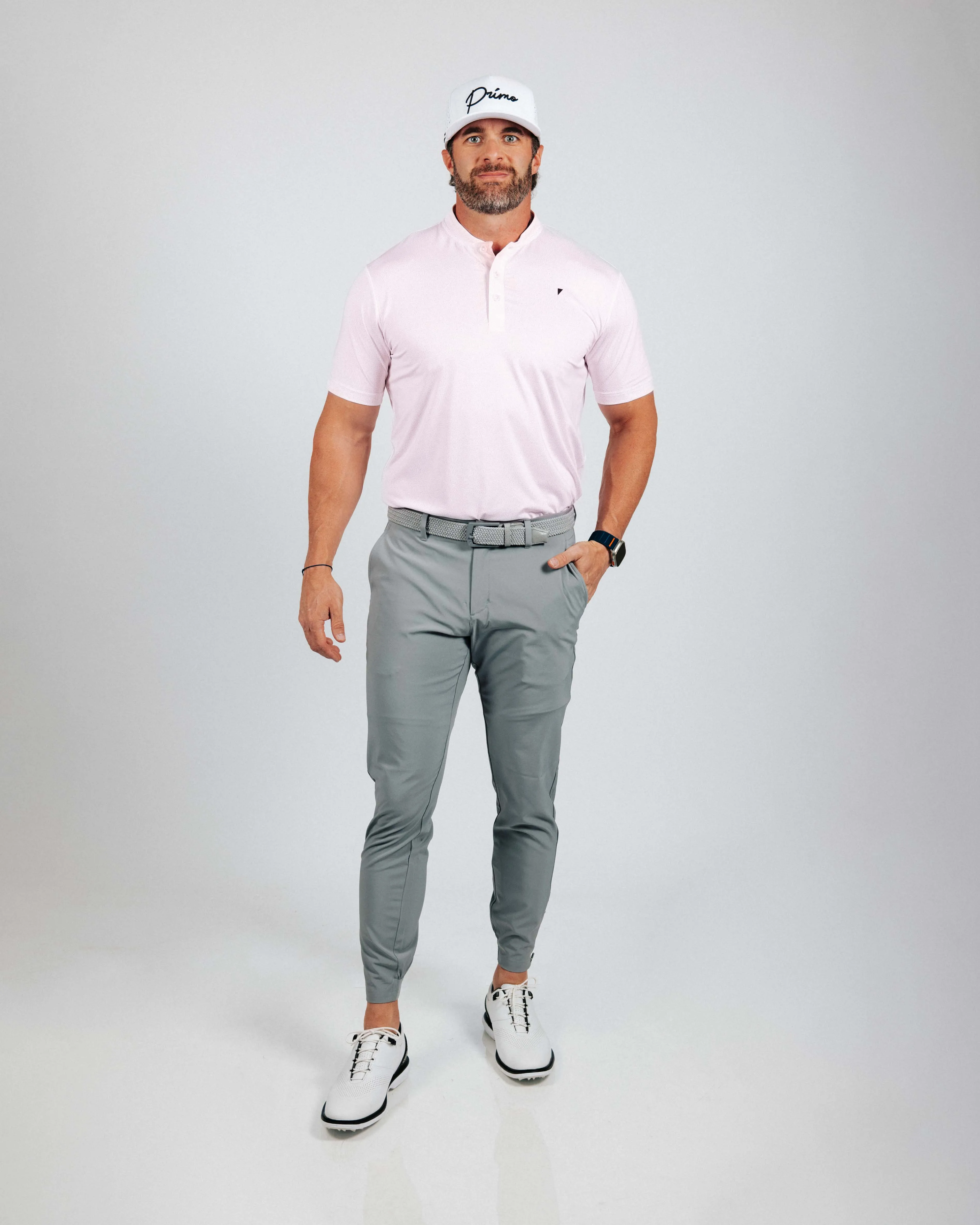 Pink Pebble Blade Polo,Men Top