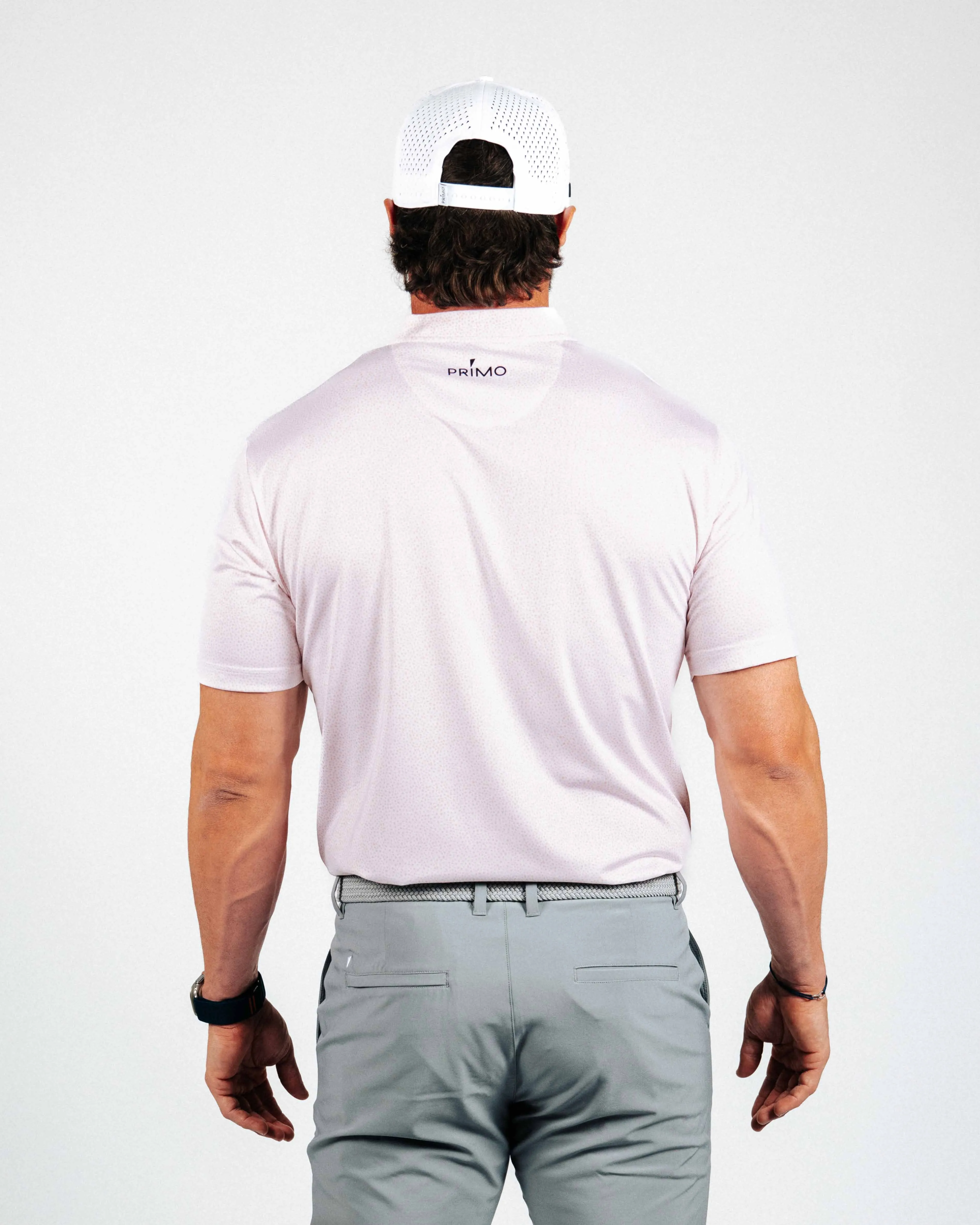 Pink Pebble Blade Polo,Men Top