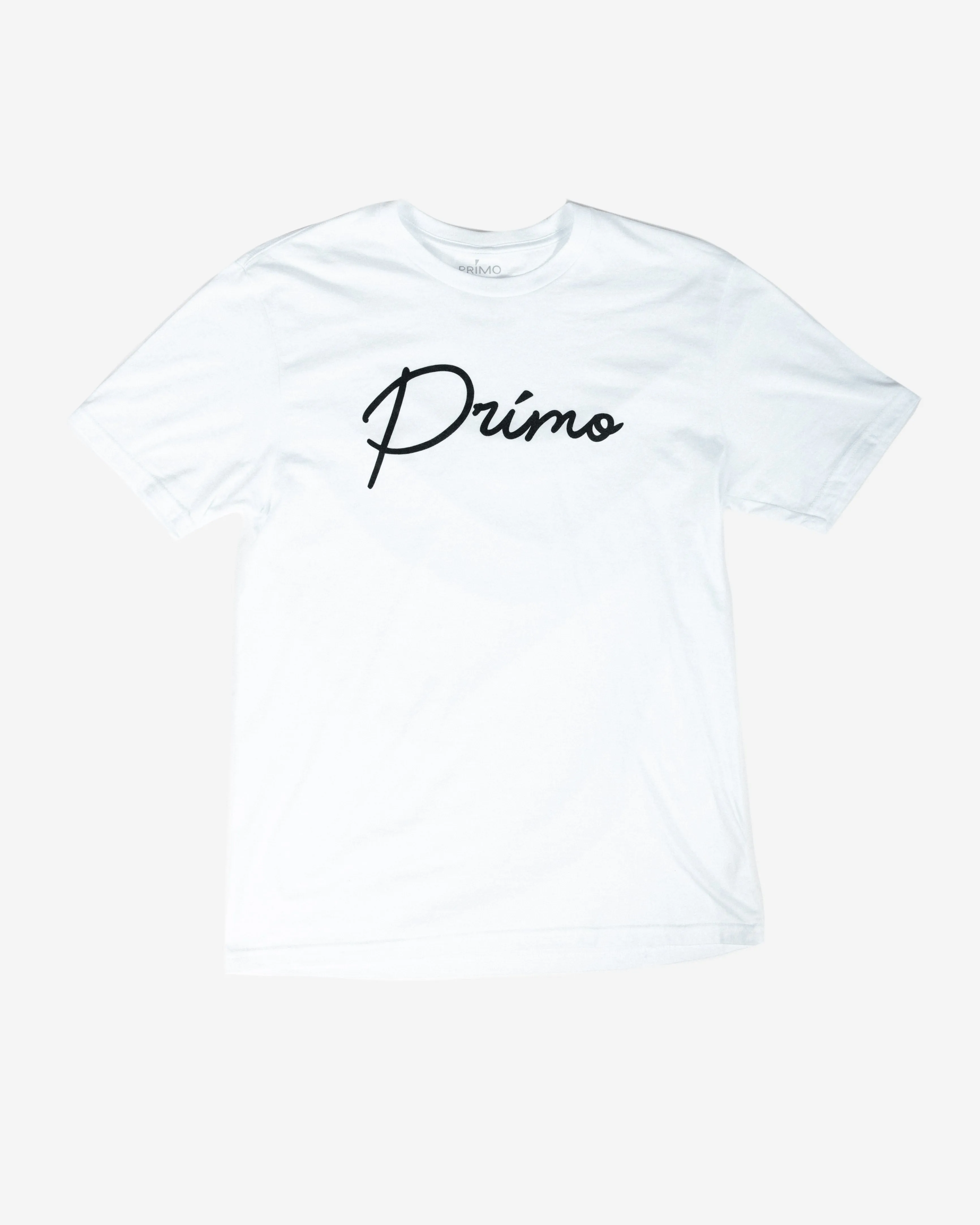 Primo White Cursive Tee,Men Top