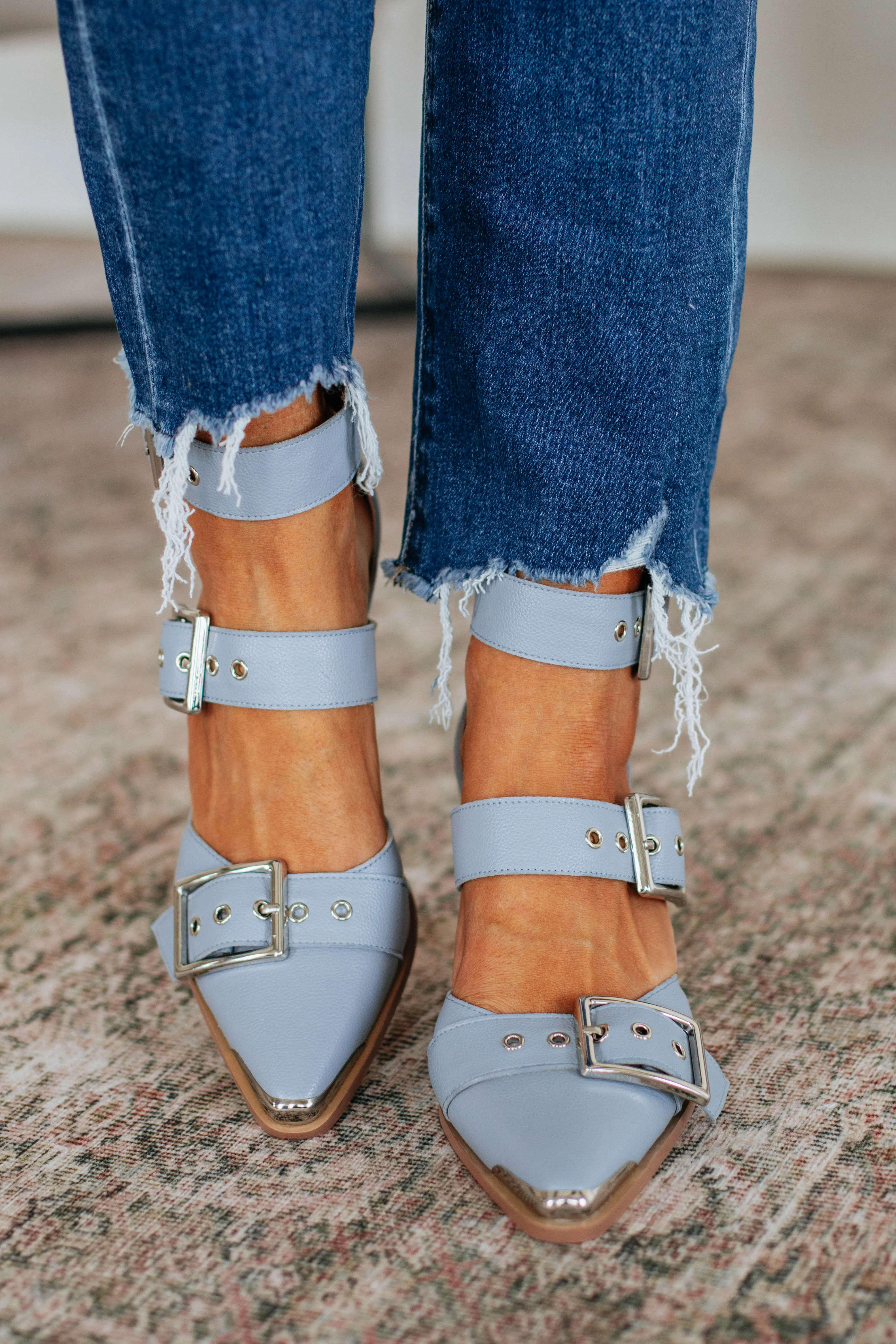Proving My Point Heels - Slate Blue