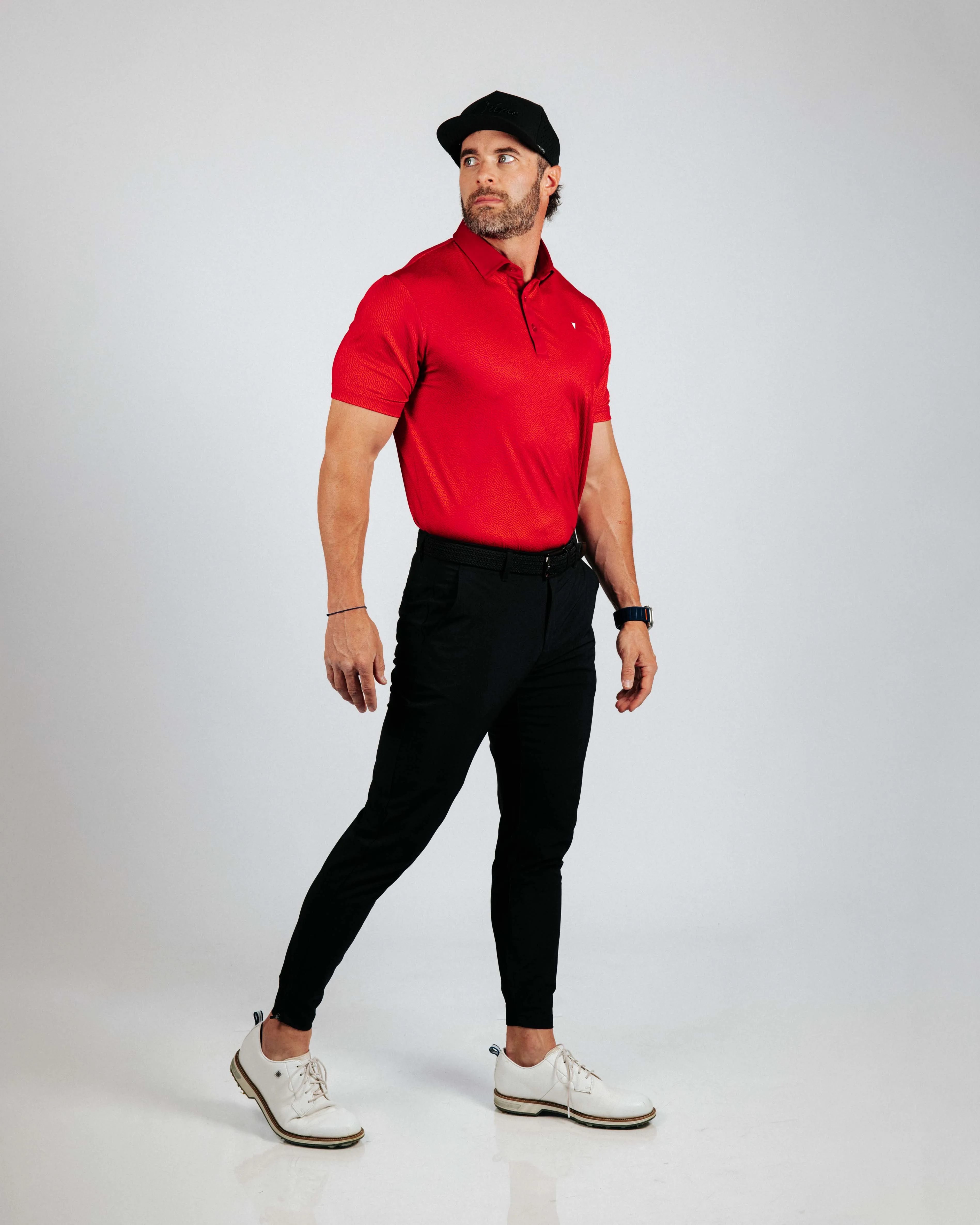 Red Maze Classic Polo,Men Top