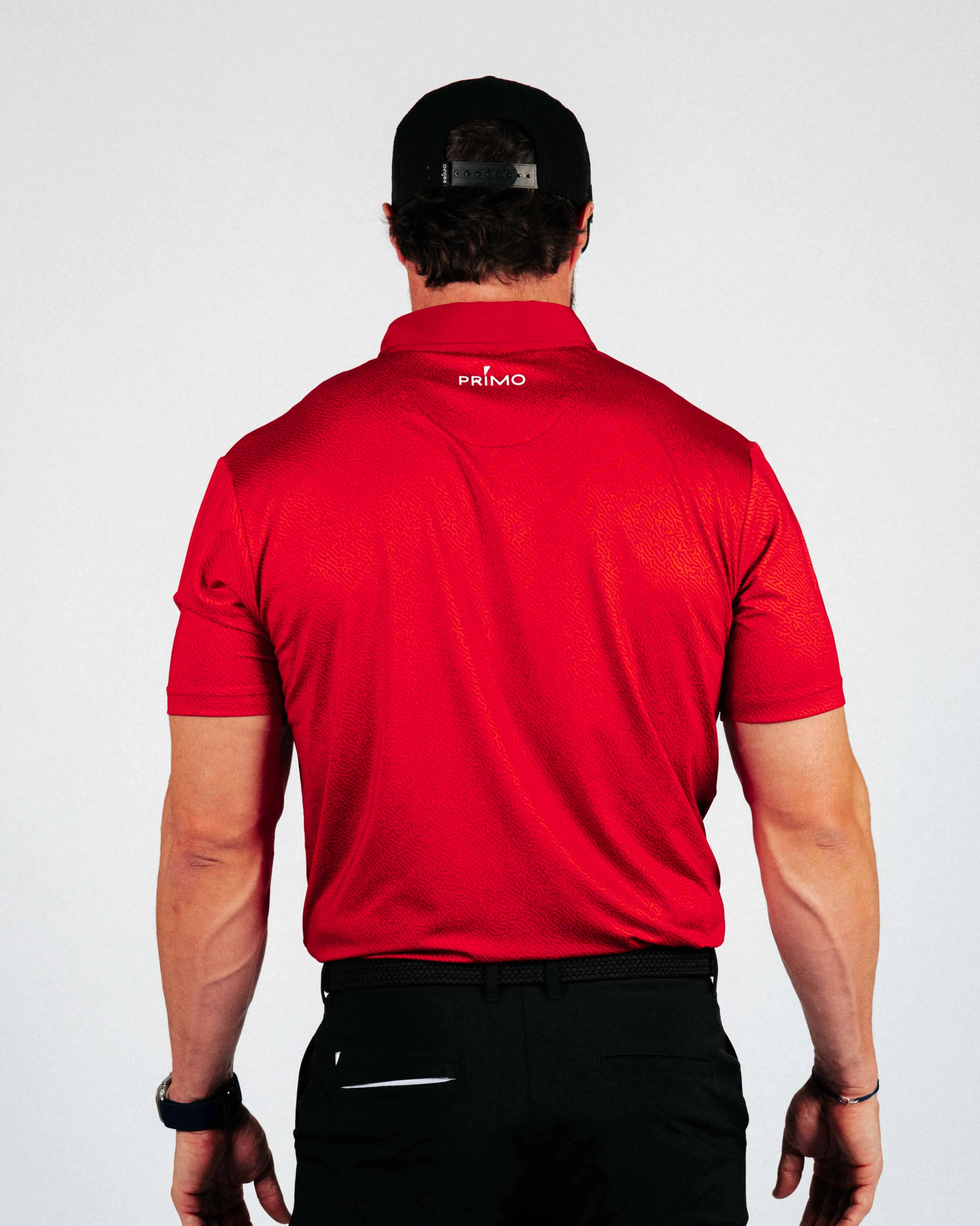 Red Maze Classic Polo,Men Top
