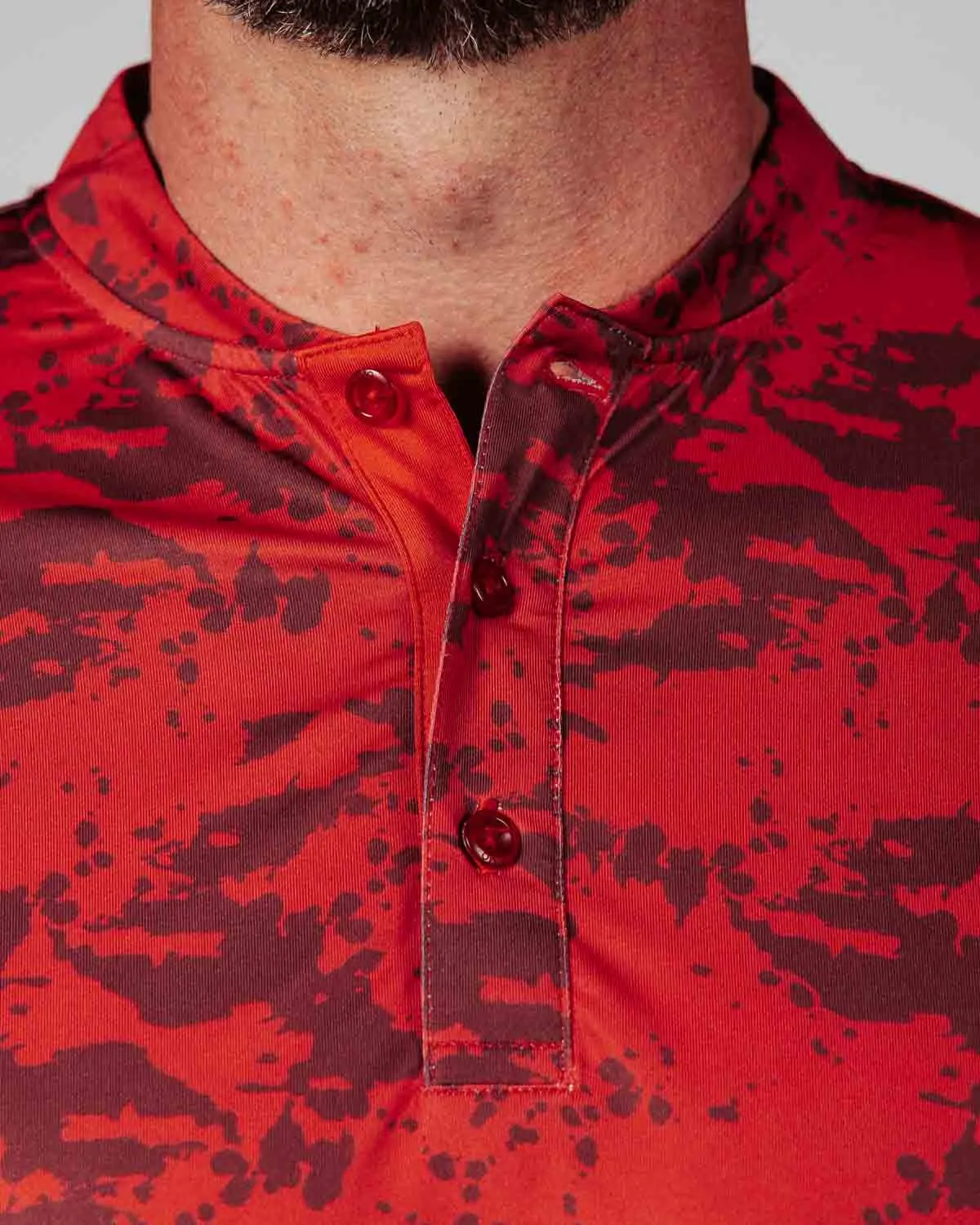 Red Splatter Blade Polo,Men Top