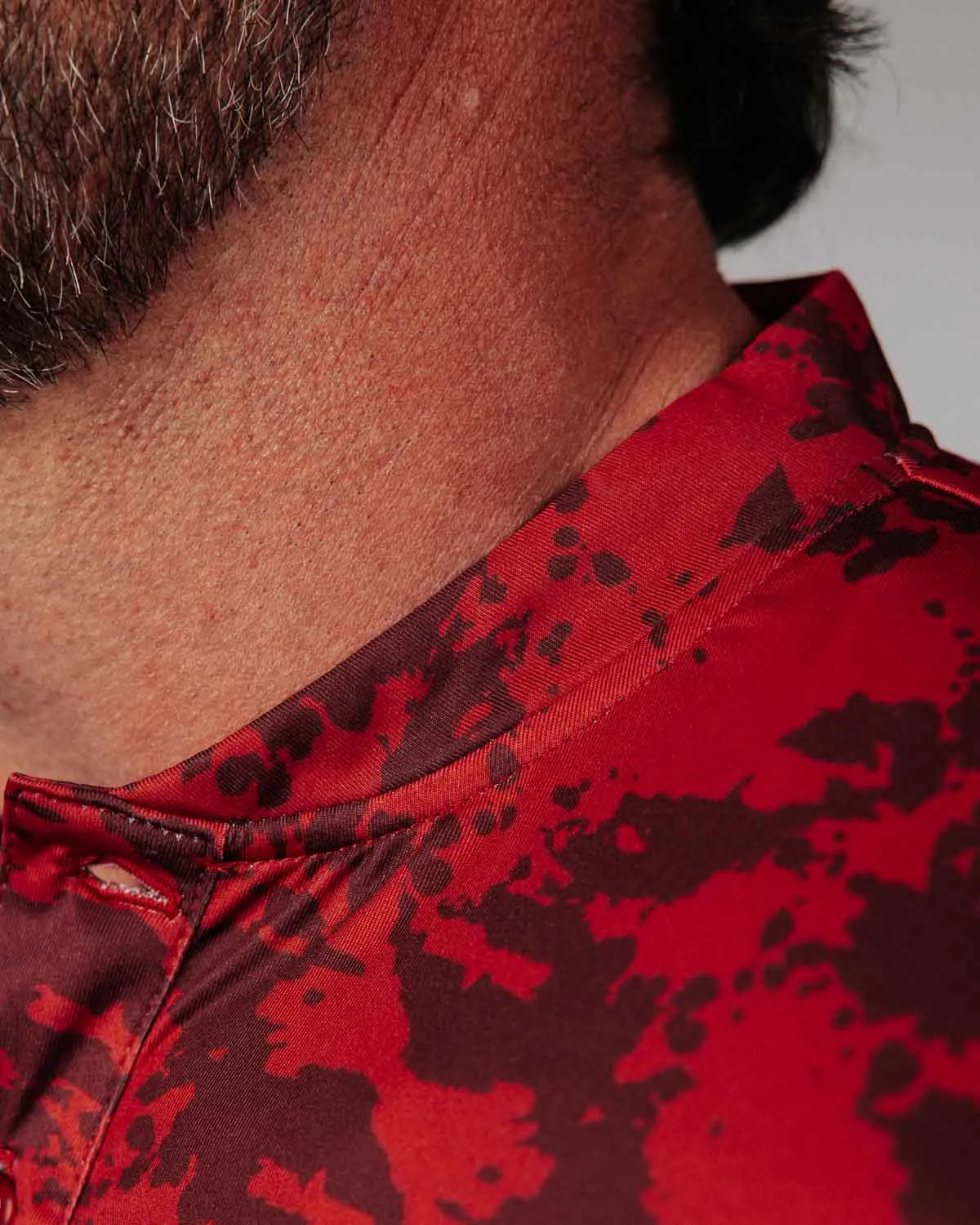 Red Splatter Blade Polo,Men Top