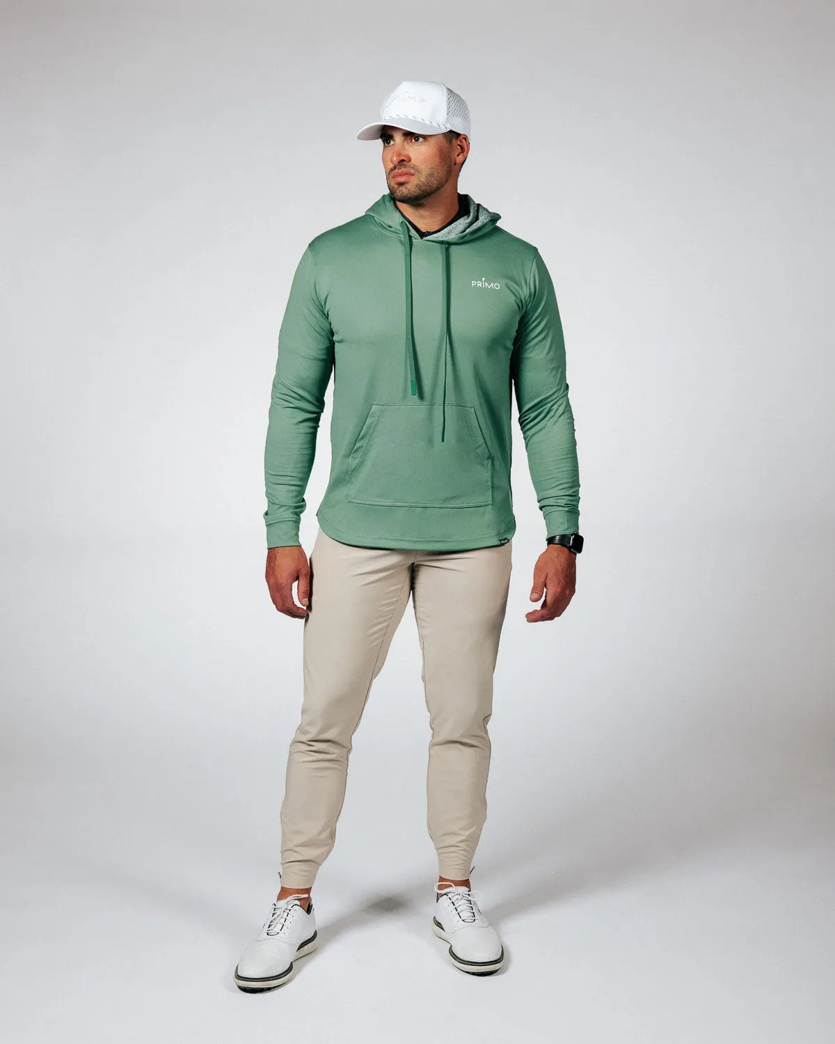 Sage Sandstone Golf Hoodie,Men Top