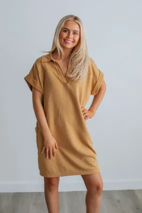 Selby Mini Dress - Camel
