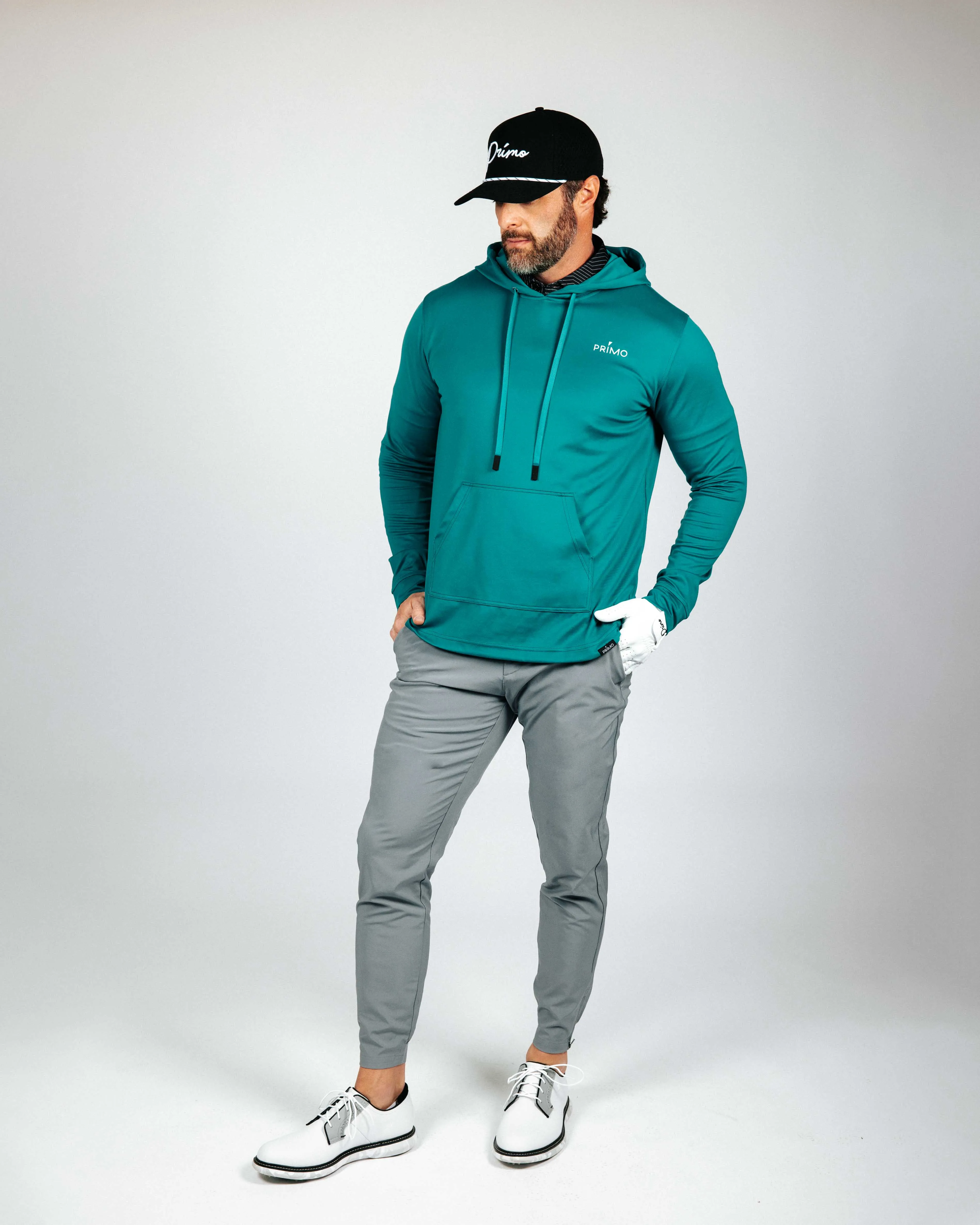 Sequoia Green Golf Hoodie,Men Top