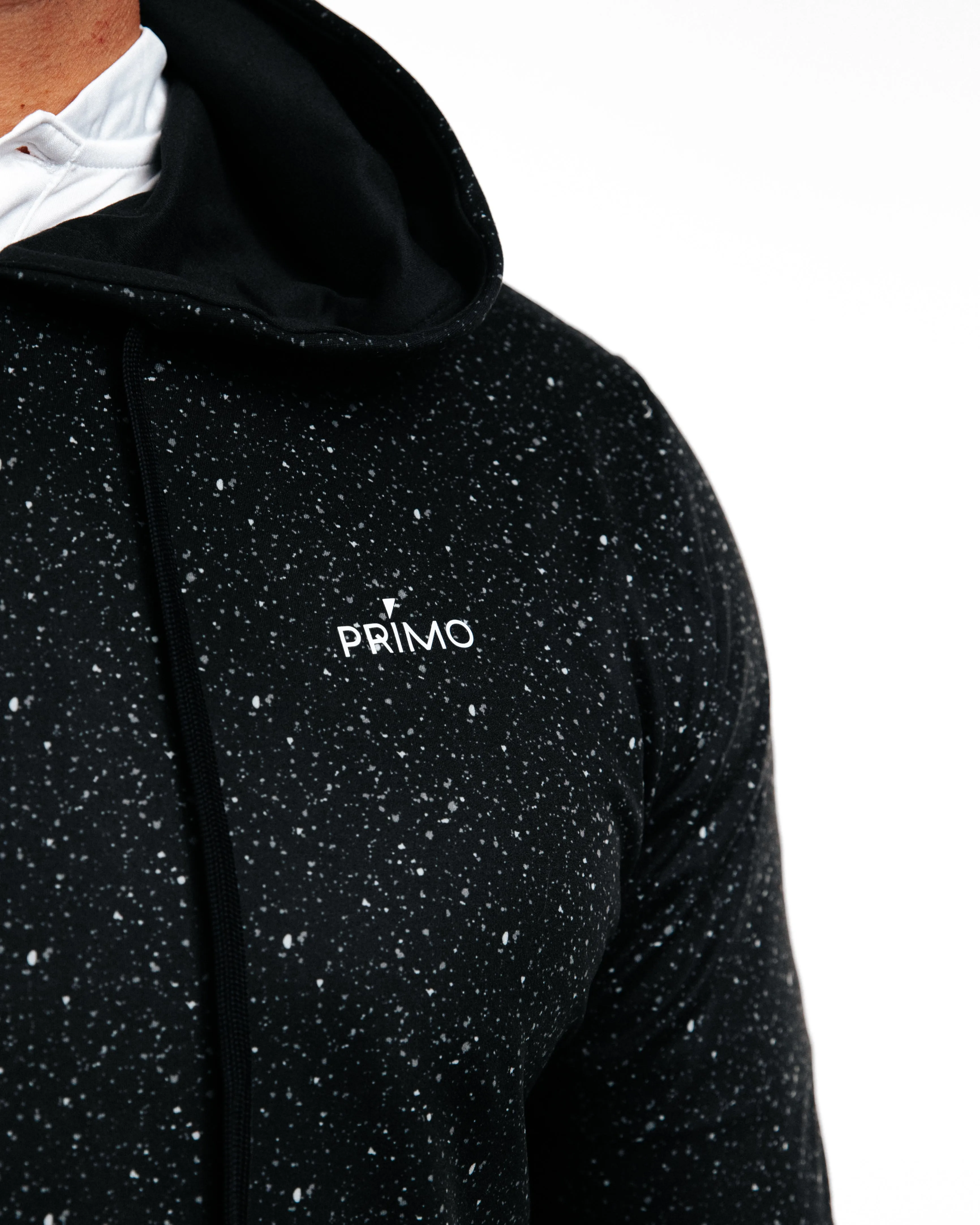 Speckled Black Golf Hoodie,Men Top