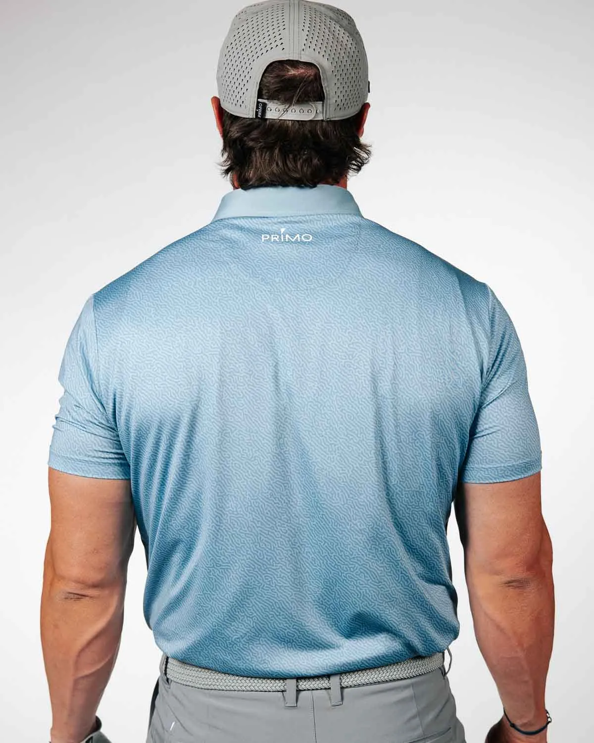 Storm Blue Maze Classic Polo,Men Top