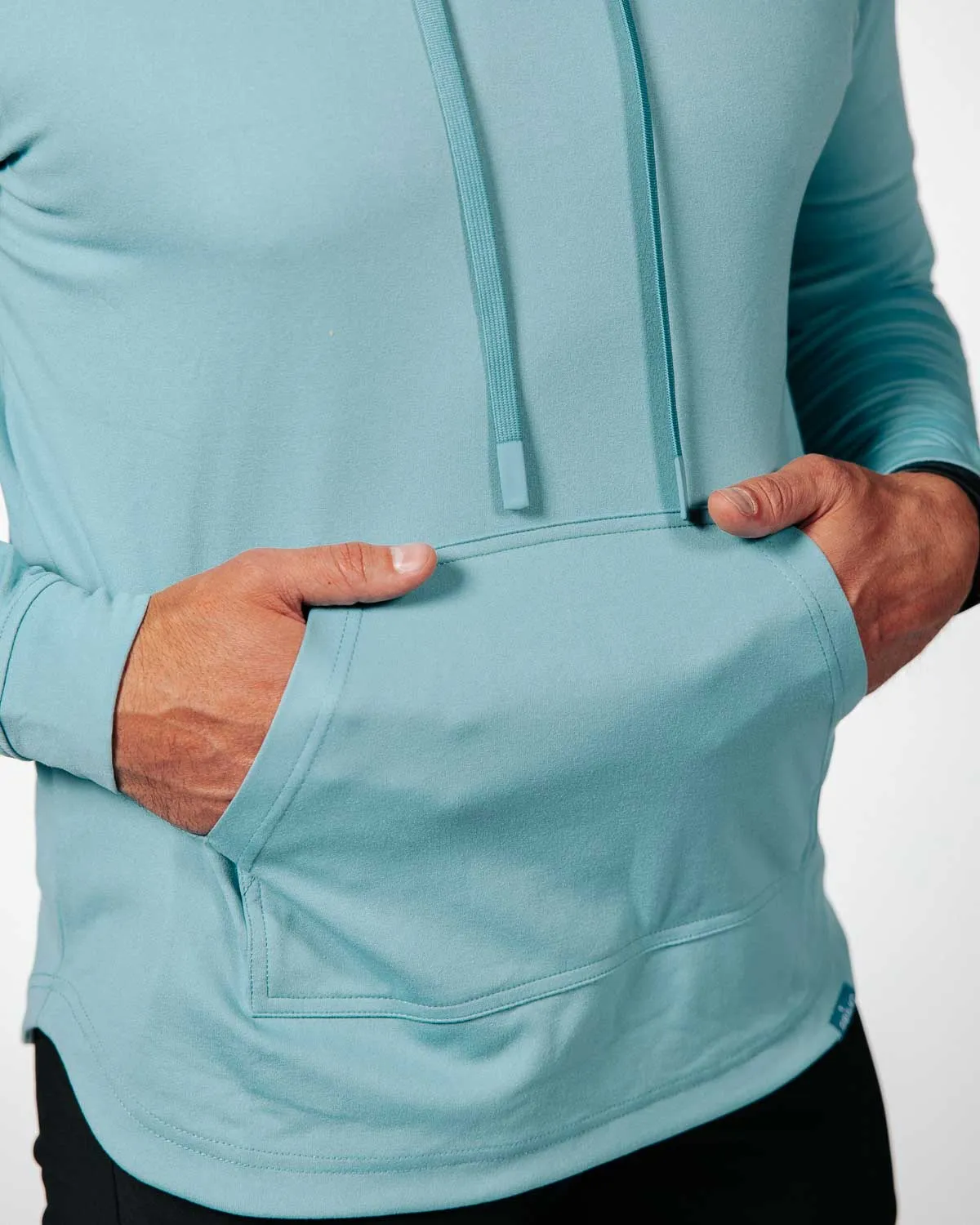 Storm Blue Pebble Golf Hoodie,Men Top