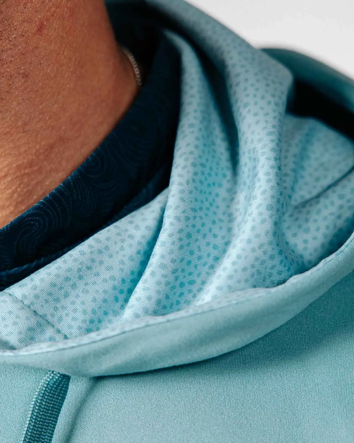 Storm Blue Pebble Golf Hoodie,Men Top