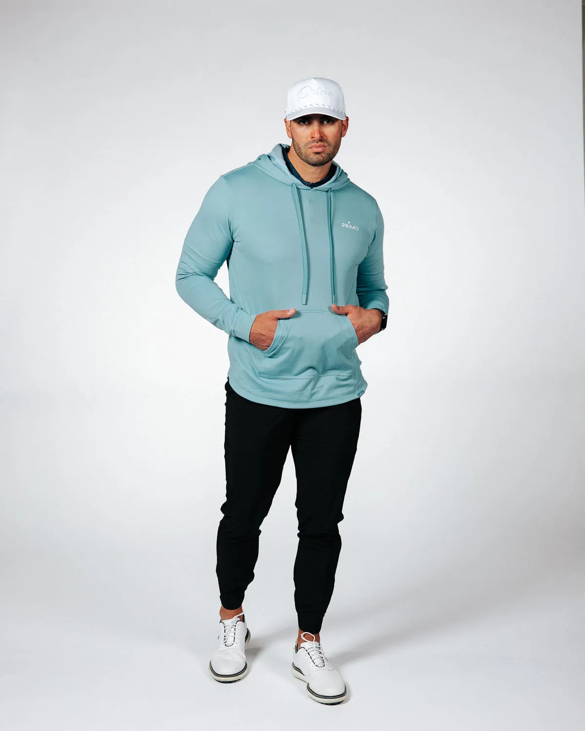 Storm Blue Pebble Golf Hoodie,Men Top