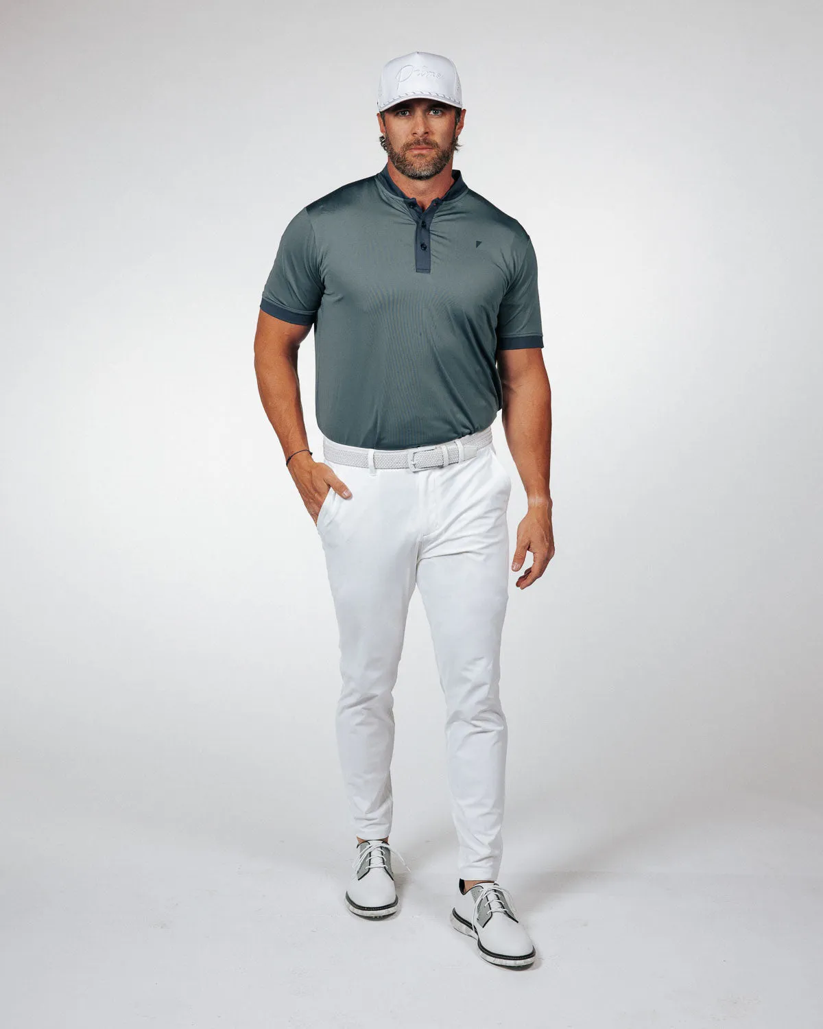 Two Tone Navy/Gray Blade Polo,Men Top