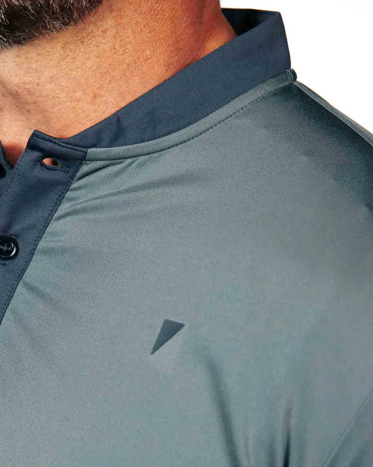 Two Tone Navy/Gray Blade Polo,Men Top