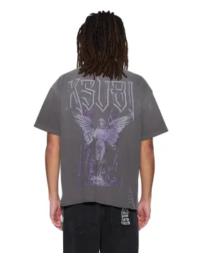 UTOPIA ANGEL EKCESS? SS TEE CHARCOAL