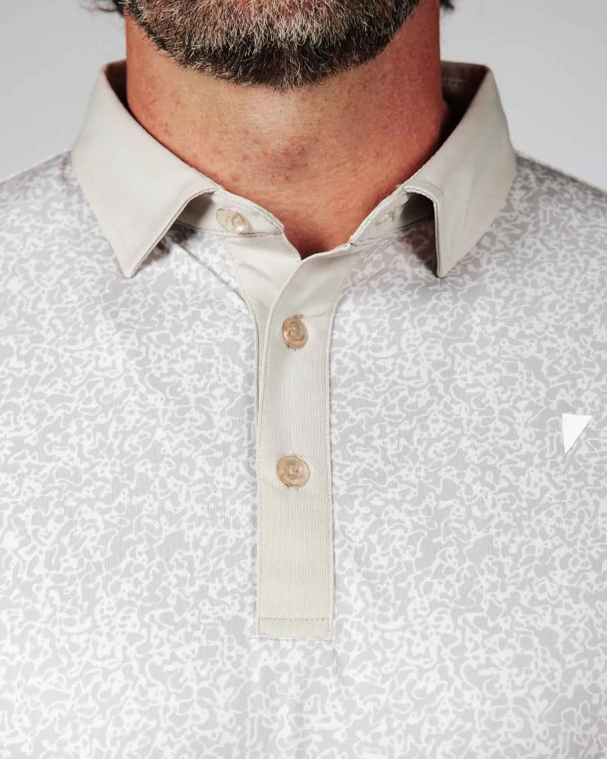 Warm Gray Sandstone Classic Polo,Men Top