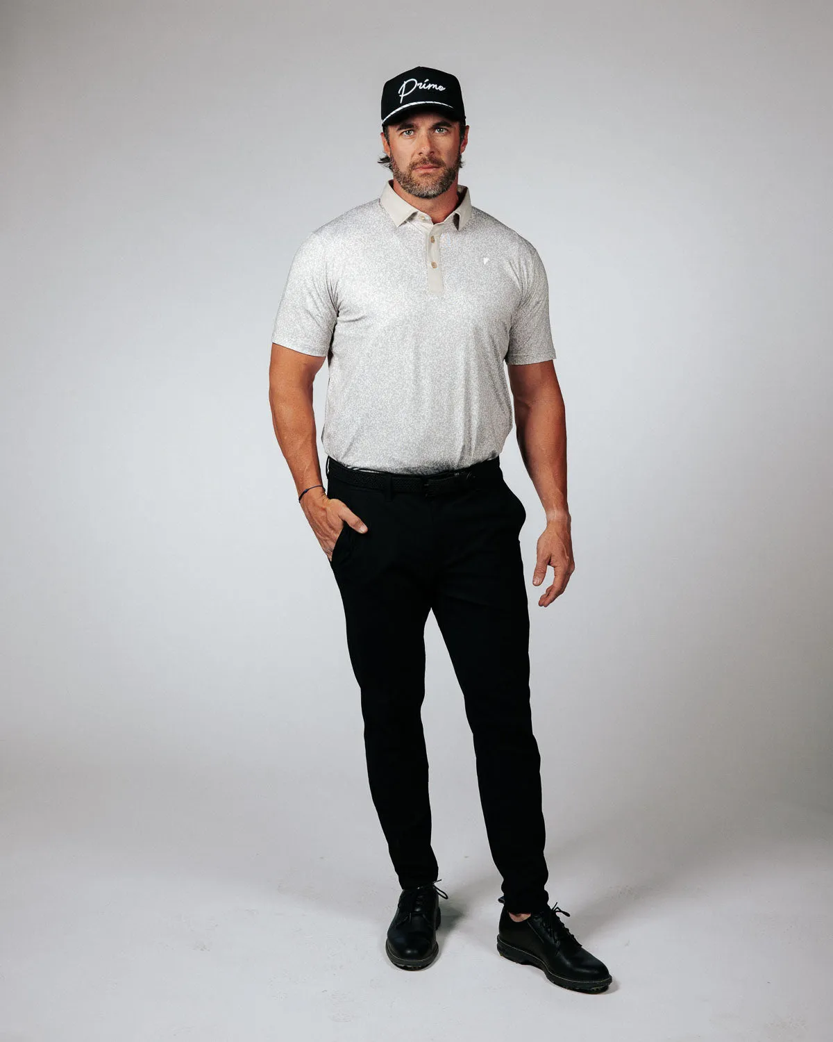 Warm Gray Sandstone Classic Polo,Men Top