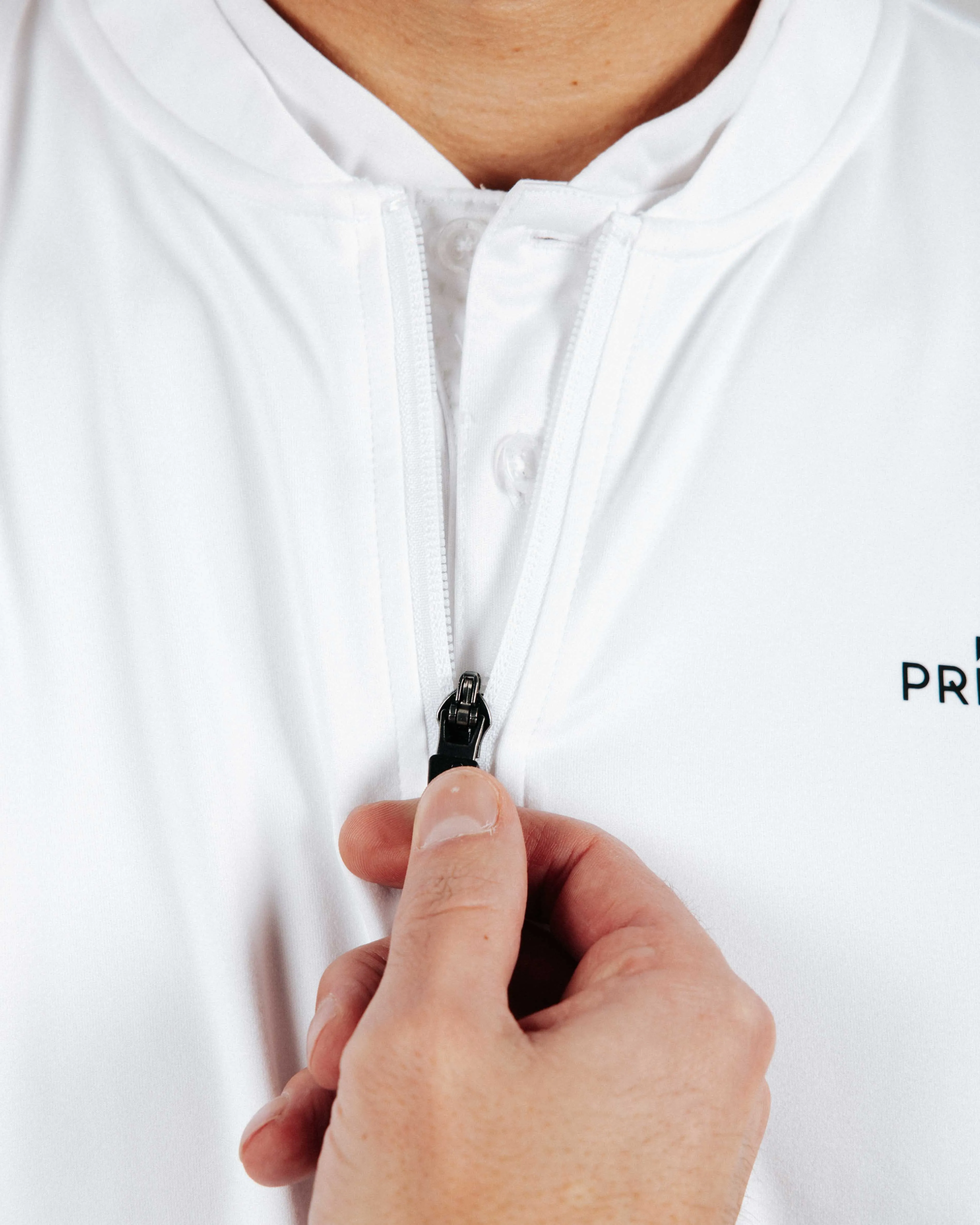 White Blade Quarter Zip,Men Top