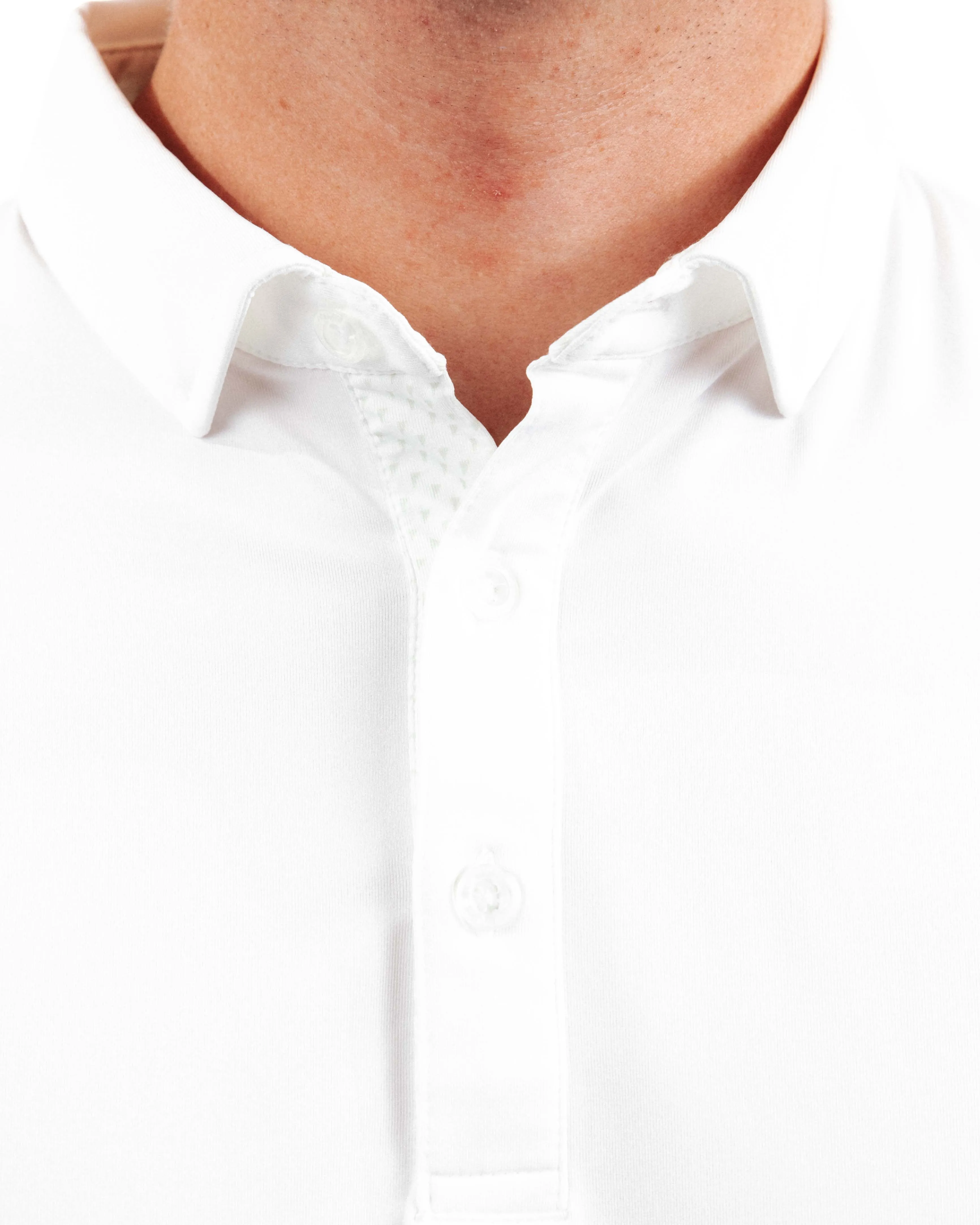 White Classic Polo,Men Top