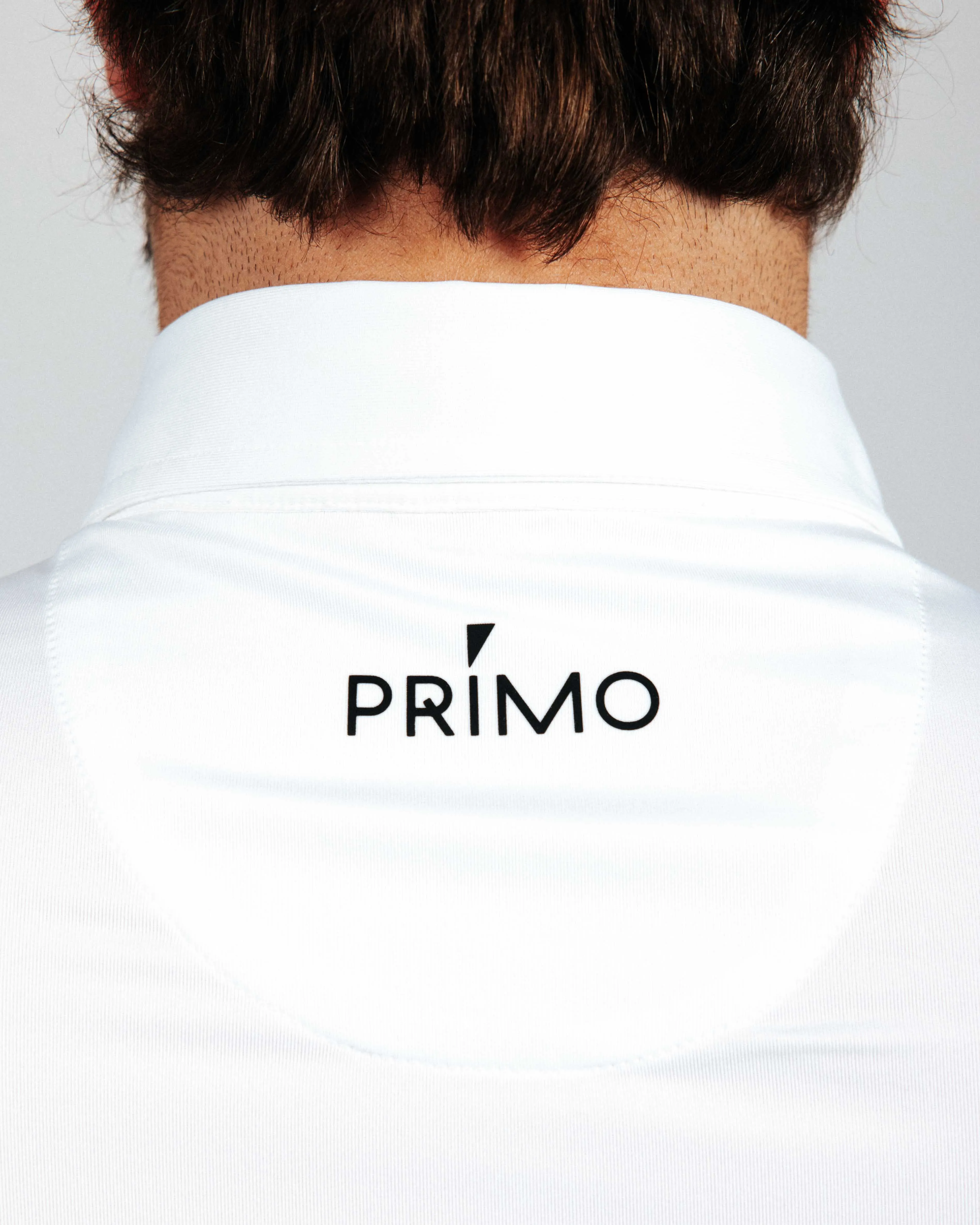 White Long Sleeve Classic Polo,Men Top