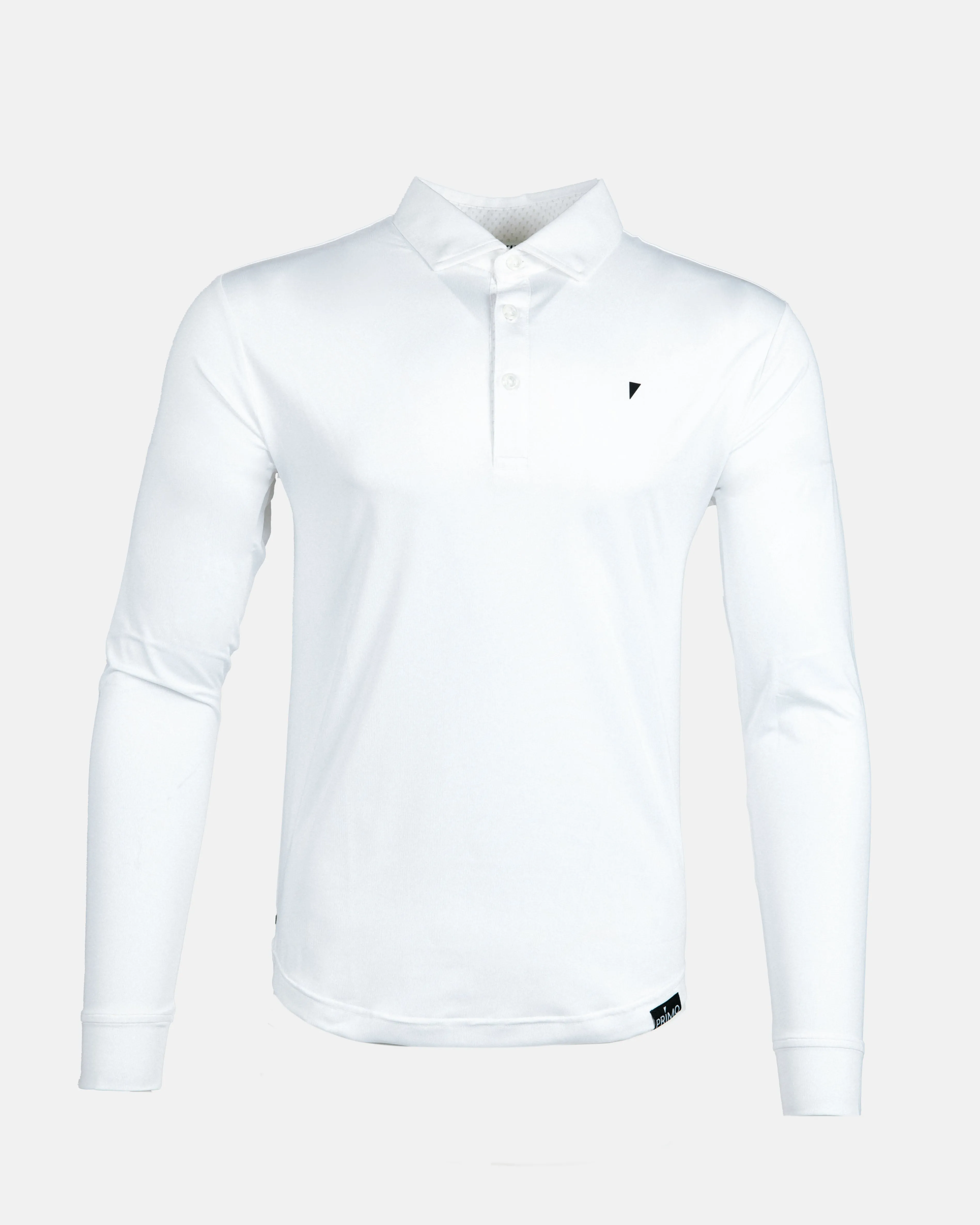 White Long Sleeve Classic Polo,Men Top